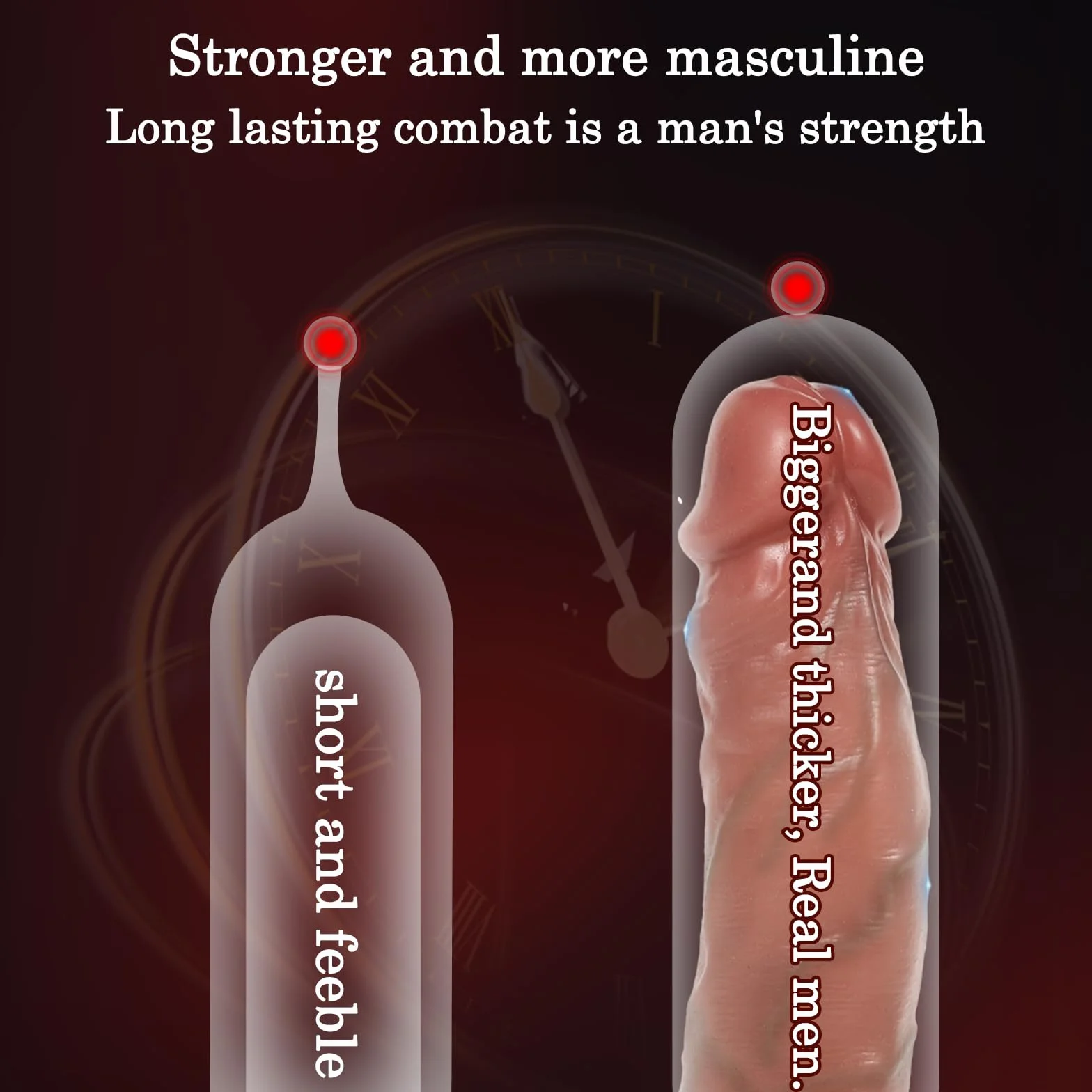 BDSMLOVE Guaina per pene in silicone 5 cm con 3 anelli, giocattolo sessuale erotico in acciaio inossidabile