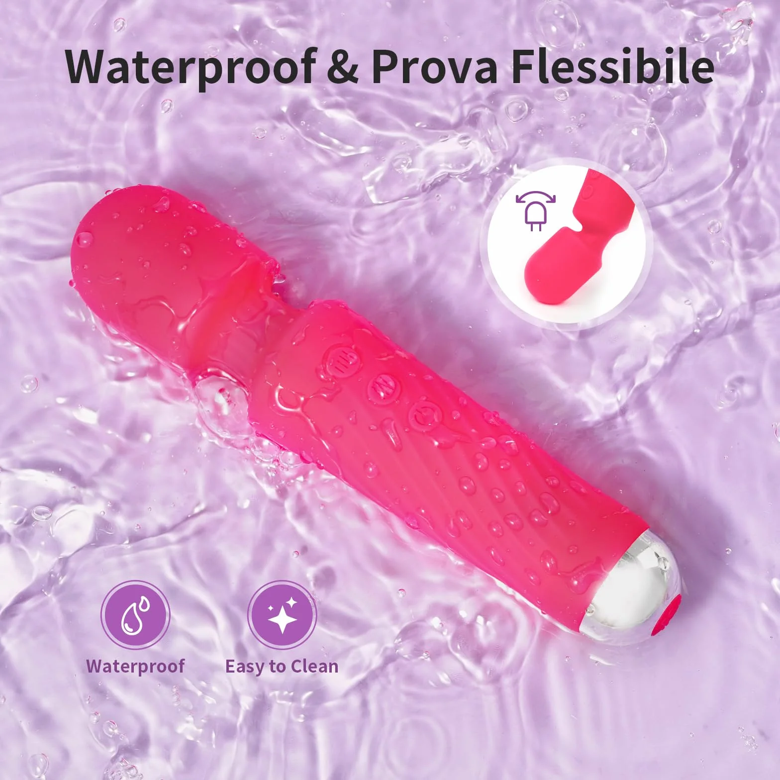 PRYNTICIAI Vibratore Clitoride Femminile 8 Velocità 20 Modalità Sex Toys Rosa