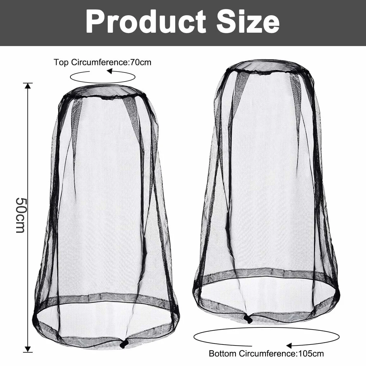 Zanzariera Testa per Insetti con Borsa Trasporto, Head Net Face Mesh Cover per Esterni, Cappello Pesca