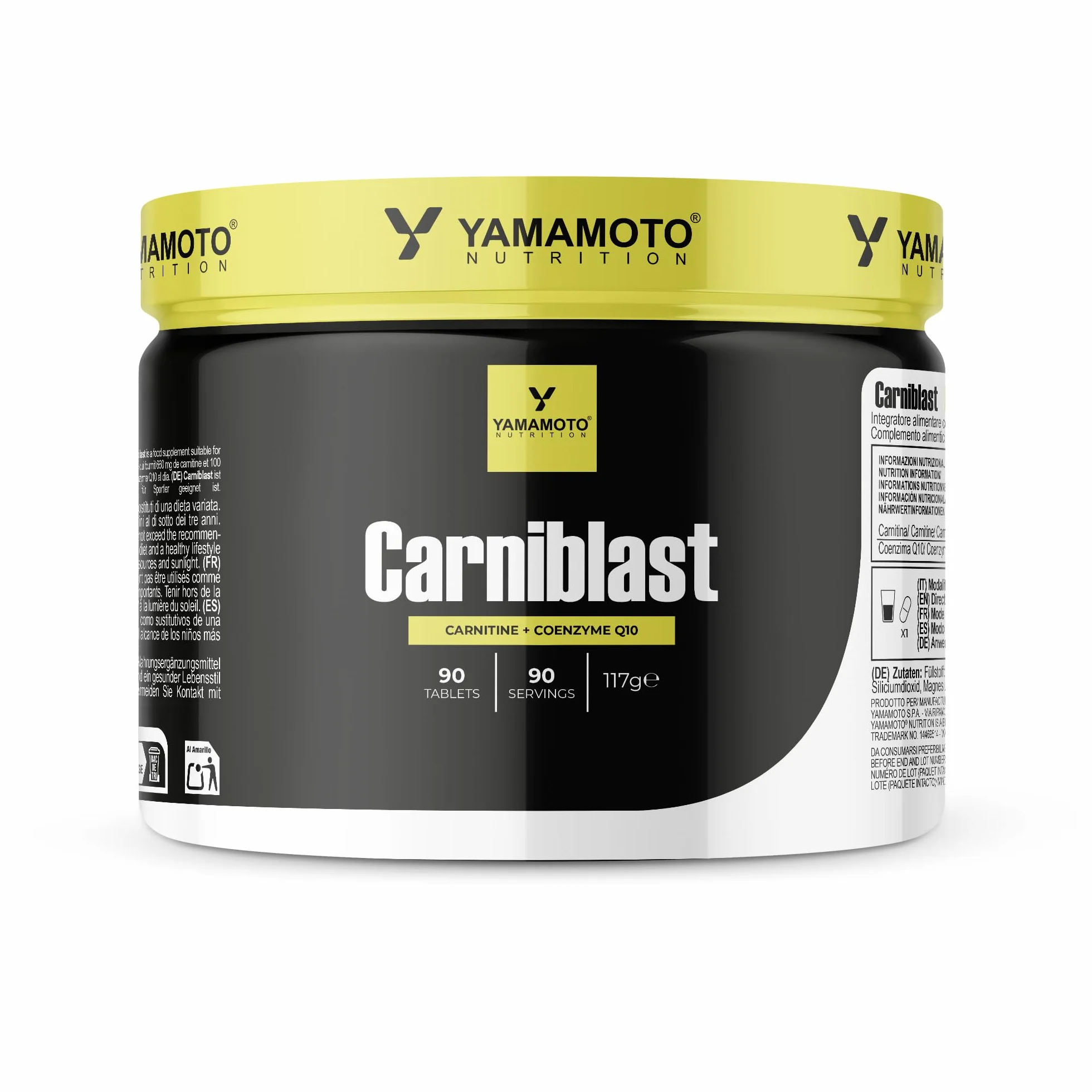 YAMAMOTO NUTRITION CarniBLAST integratore di Carnitina L-Tartrato, Propionil L-Carnitina e Acetil L- Carnitina 90 compresse