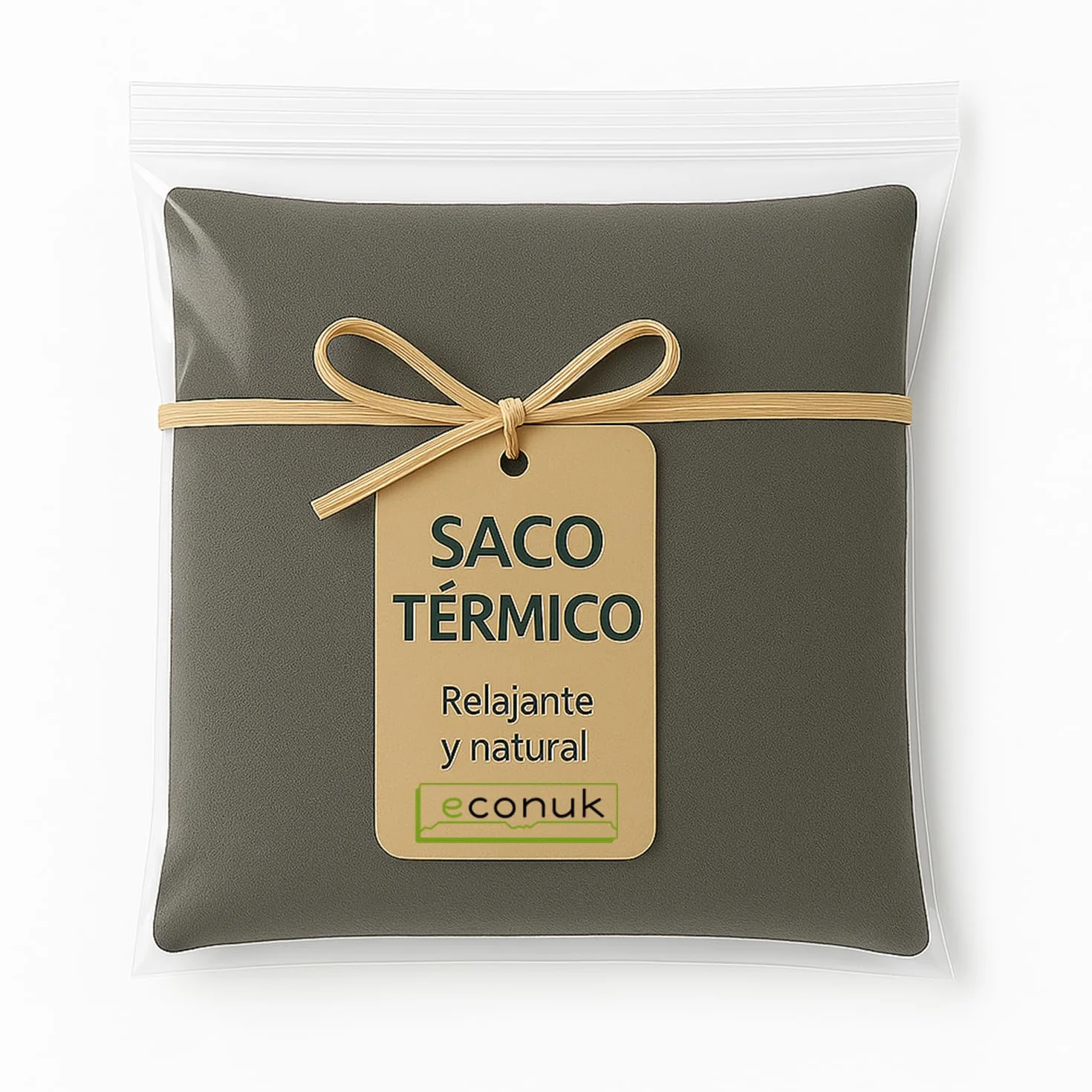 Sacco di semi per microonde con lavanda e miglio, riutilizzabile, per caldo e freddo, sacchetto di semi naturale per collo, schiena e addome (grigio grigio, 22 x 22 cm)