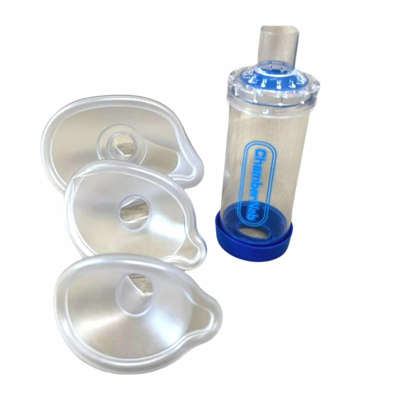 CURA FARMA ChamberNeb Distanziatore per Inalatori Bambini Adulti Neonati Camera Spray Asma Kit 3 Maschere