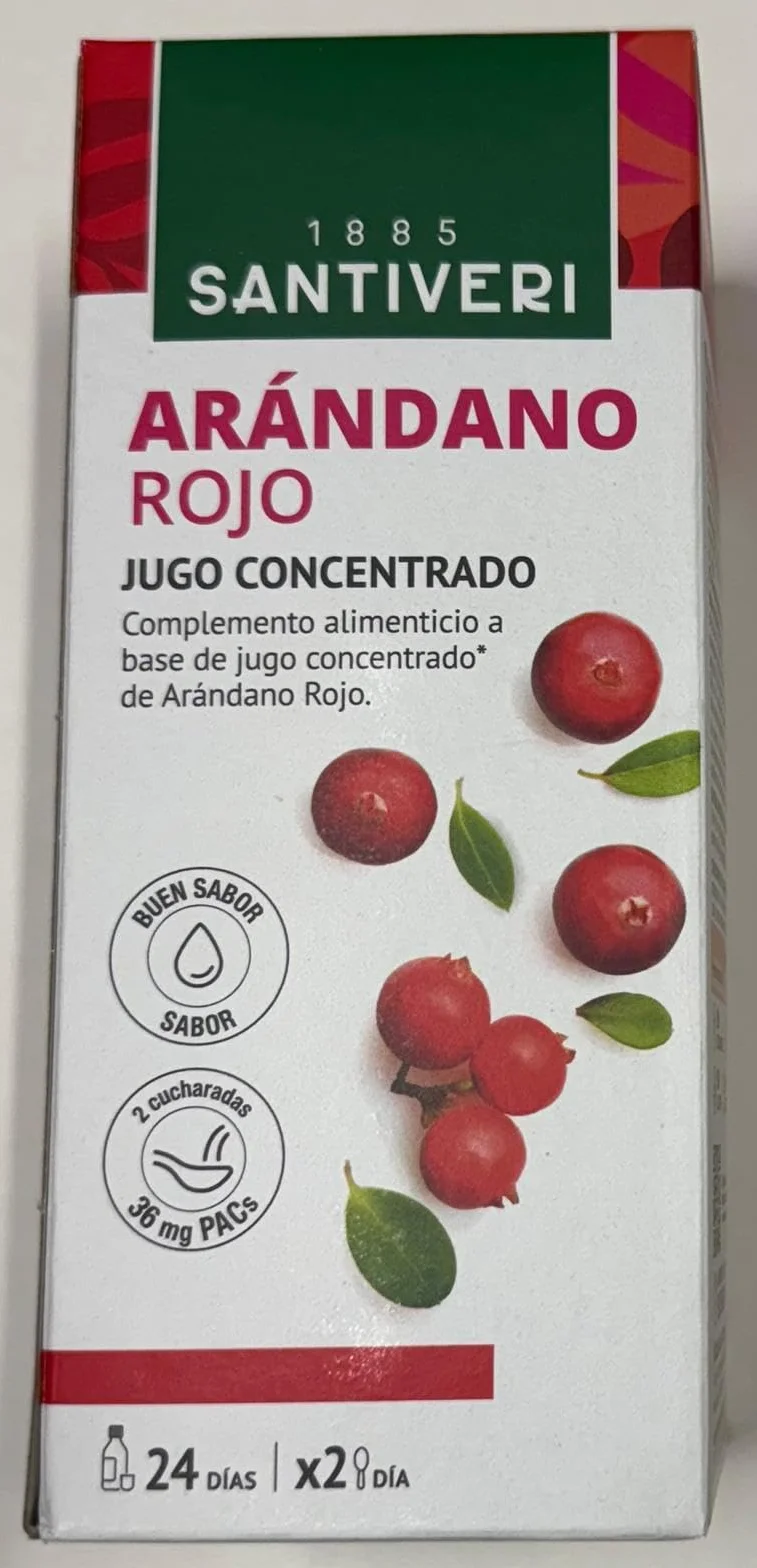 Mirtillo rosso concentrato Santiveri, 490 ml