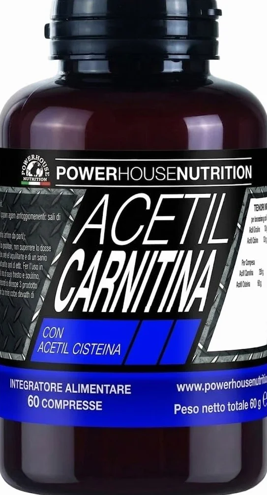 Acetil Carnitina 1500mg Alto Dosaggio 60 compresse Powerhouse Nutrition