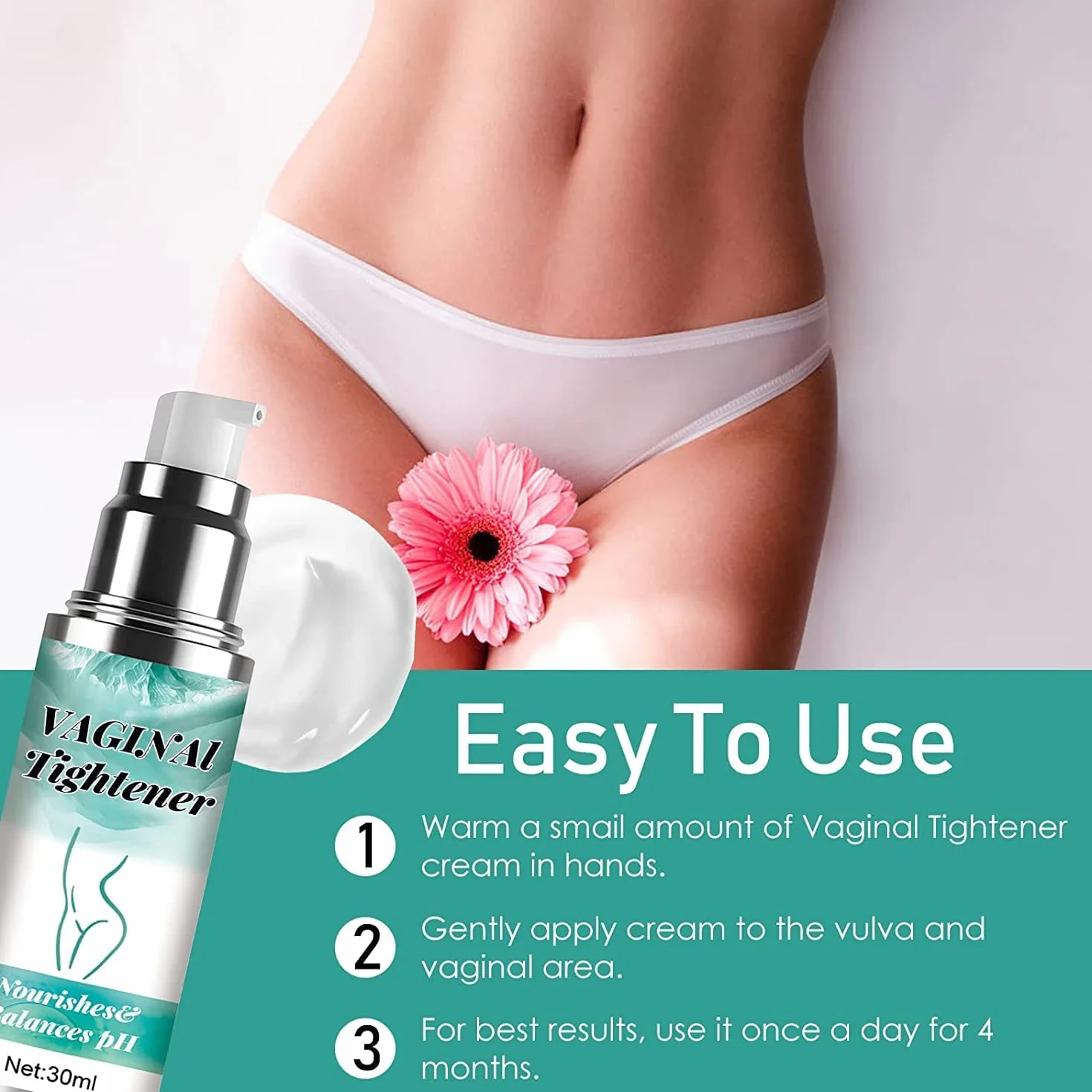 Crema di serraggio vaginiale, risultati rapidi e duraturi e migliora la salute dei prodotti di serraggio vaginiale, migliora la sensibilità intima, gel di serraggio vaginale per le donne (2 pezzi)