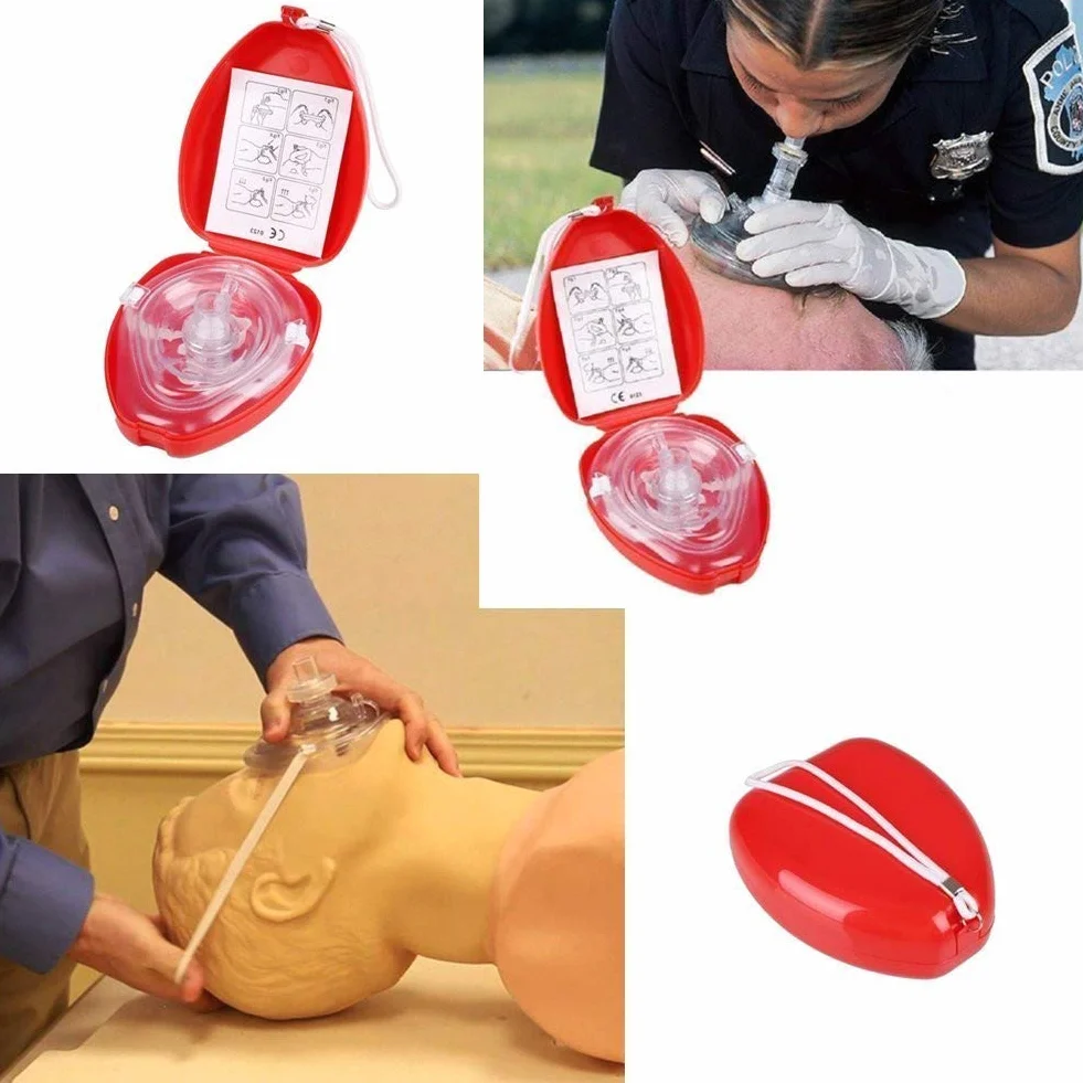 CPR Mask Resuscitator Pocket Mask maschera di rianimazione 2 pezzi