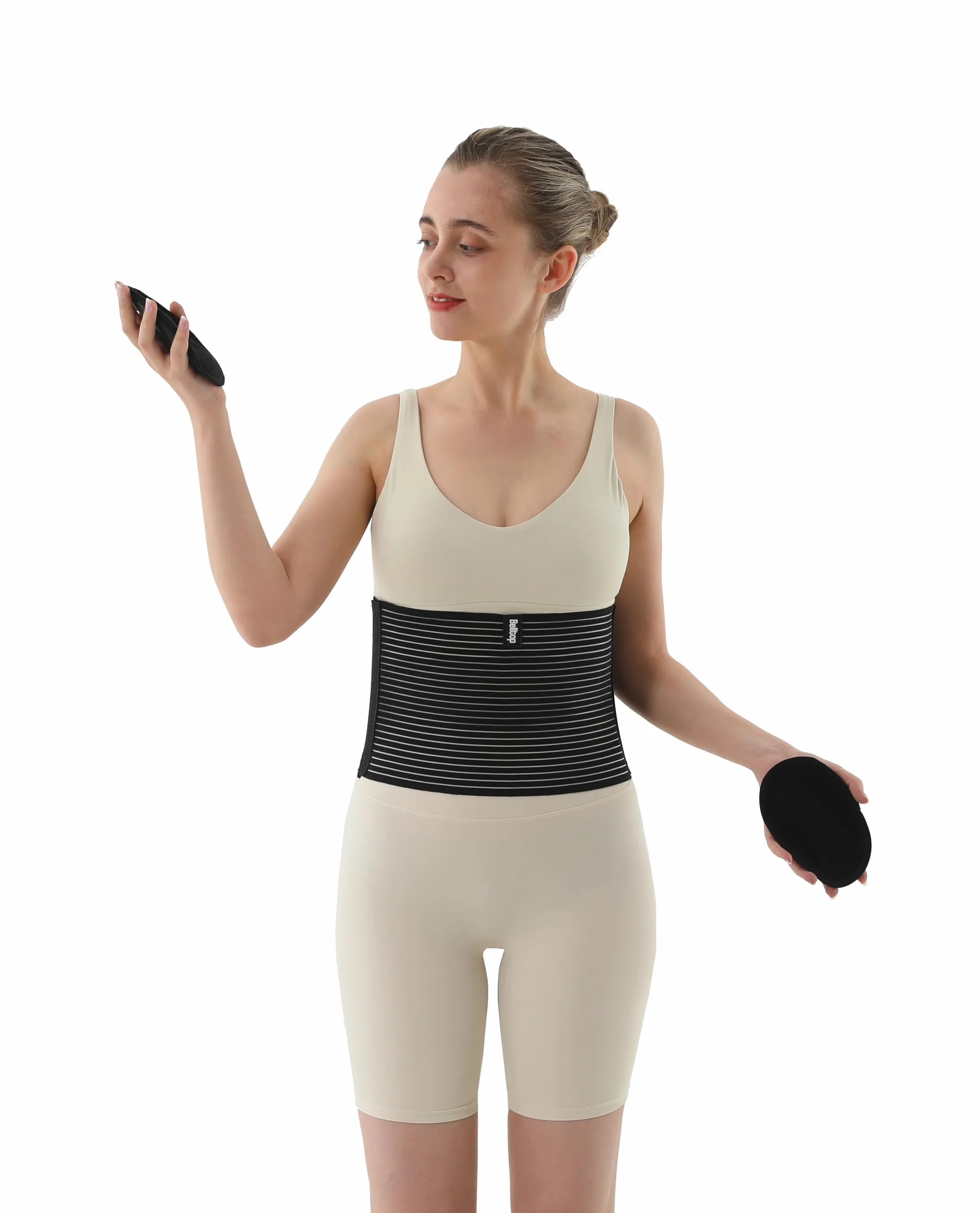 Fascia ernia ombelicale. Cinto per ernia ombelicale - Sostegno per ernia addominale. Fascia per ernia ombelicale uomo e donna. Cintura ernia ombelicale terapeutica: 2 cuscinetti di compressione (L/XL)