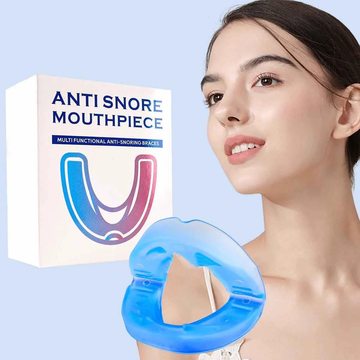 Rinovax Bite Antirussamento-Dispositivo Antirussamento Rinovax - Supporto per un Sonno Sereno,Aiuta a Ridurre il Russare,Migliorare la respirazione e il comfort,Facile Da Pulire (1PCS)