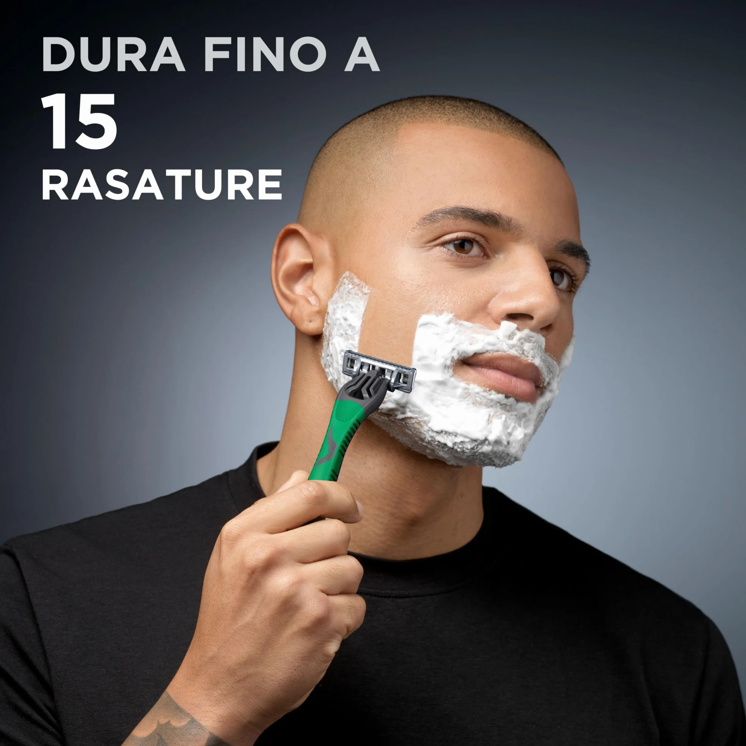 Wilkinson Sword - Quattro Essential 4 Sensitive - Rasoio Usa & Getta - Rasoio a 4 Lame per Uomo con Striscia Lubrificante con Aloe - Lame rivestite in Diamante - Confezione x3+1