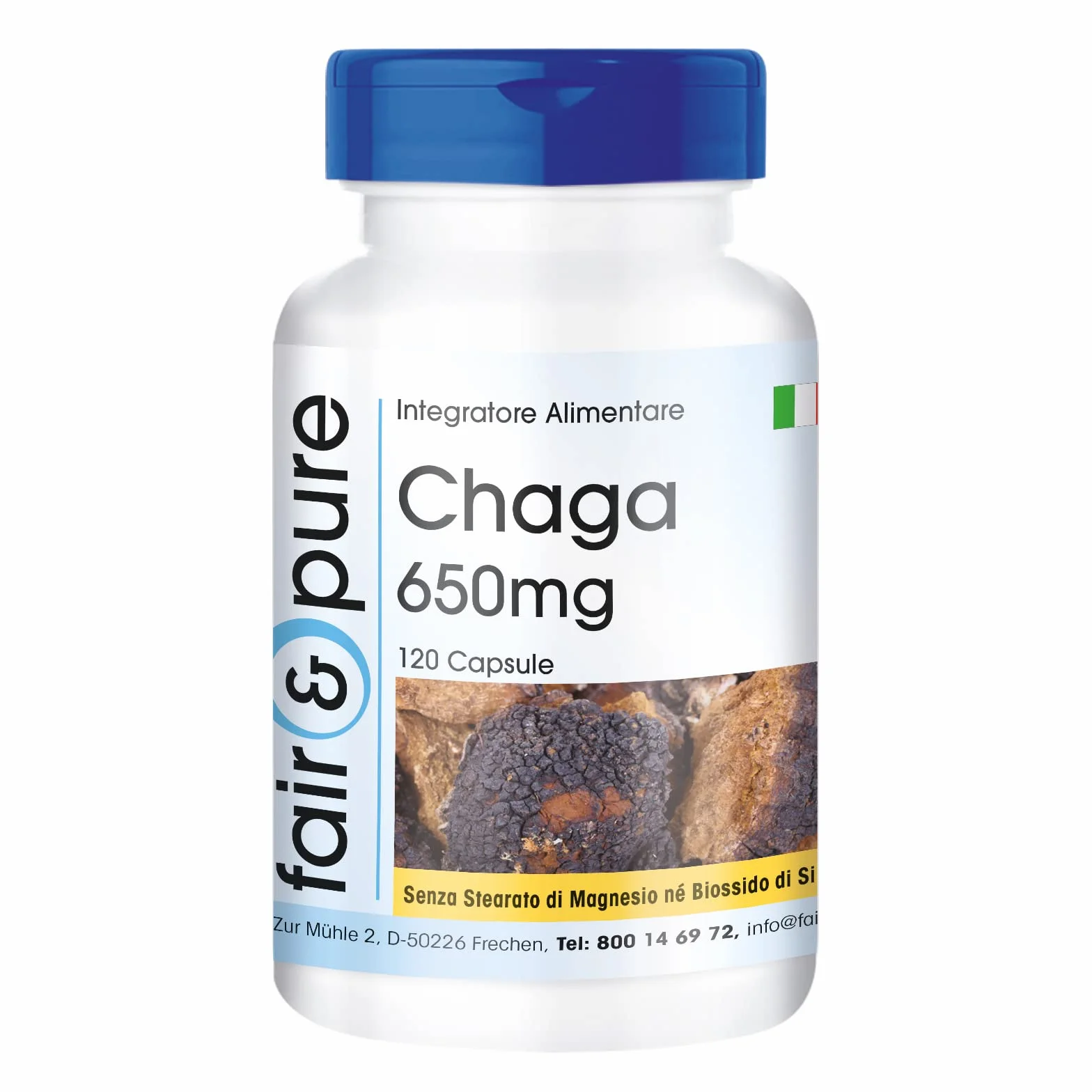 Fair & Pure® - Chaga 650mg - Capsule - Inonotus obliquus - Vegan - 120 Capsule