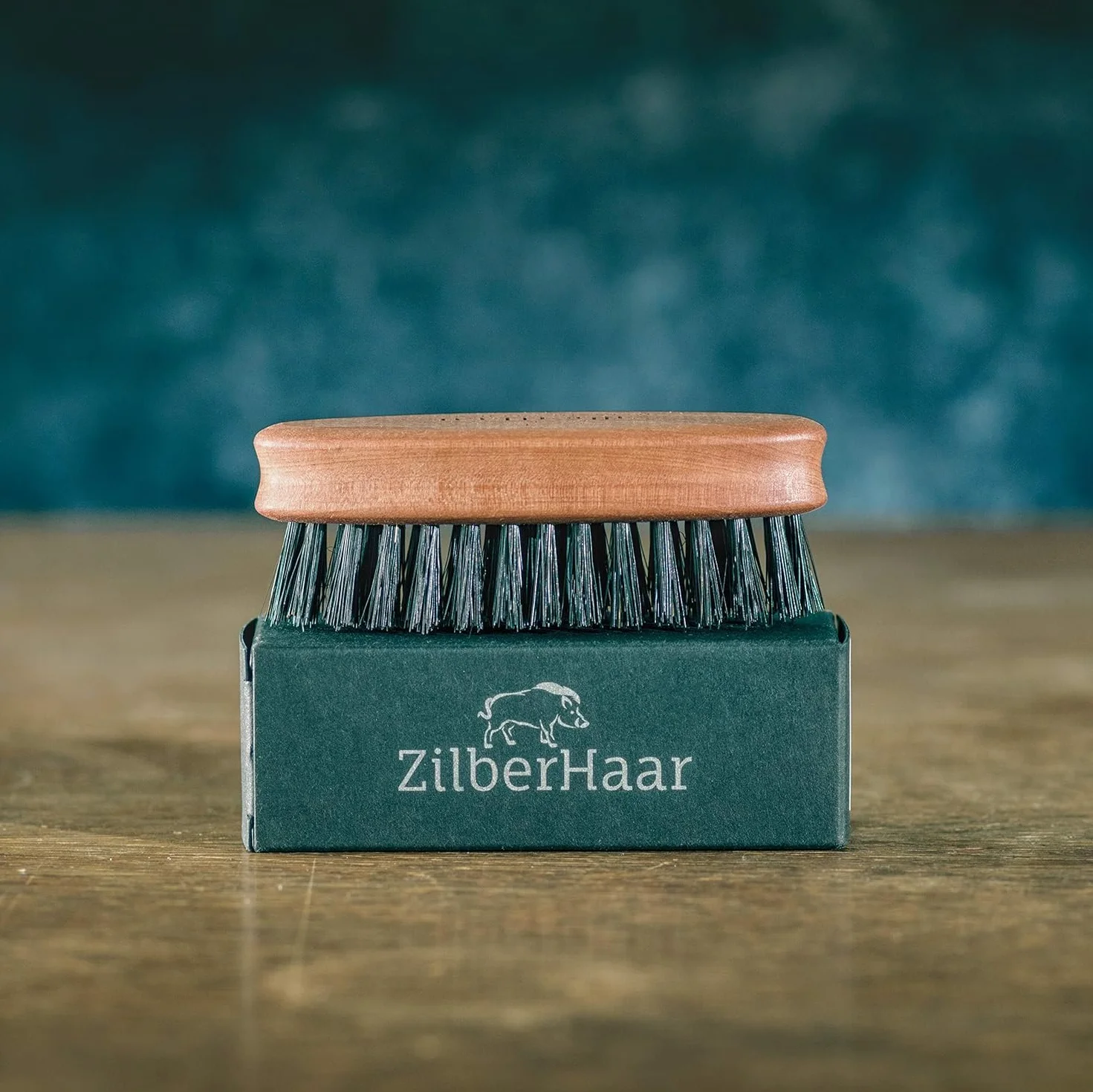 Boar Bristle Pocket Beard Brush by Zilberhaar - Firm Bristle Small Brush - Perfect Grooming Tool for Any Beard or Moustache - Works For Any Beard - Made In Germany by ZilberHaar