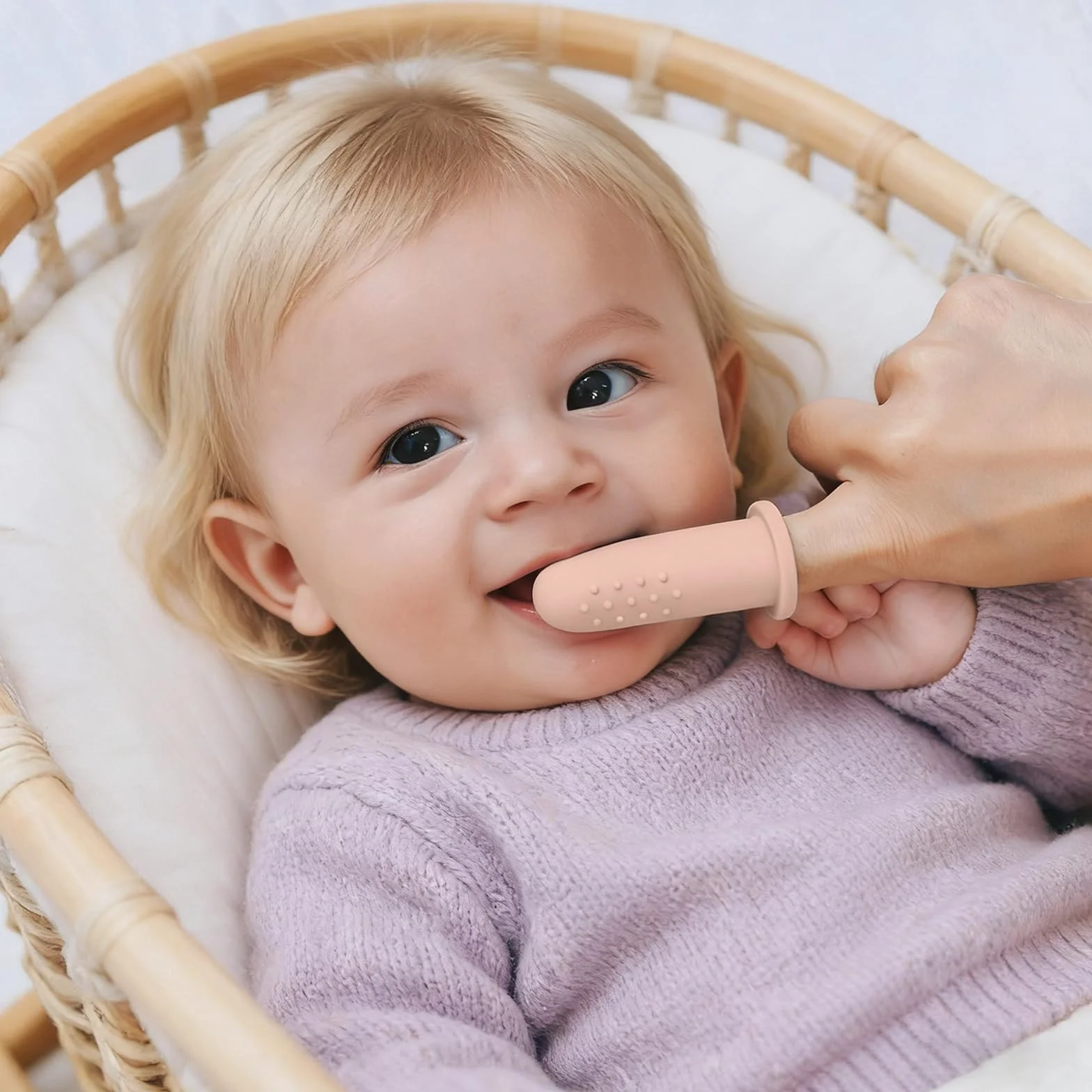 4 Pezzi Spazzolino da Dito in Silicone per Neonato Bambini, Igienizzare Bocca e Lingua Spazzolini Neonati Pulitore Gengive (Multicolore)