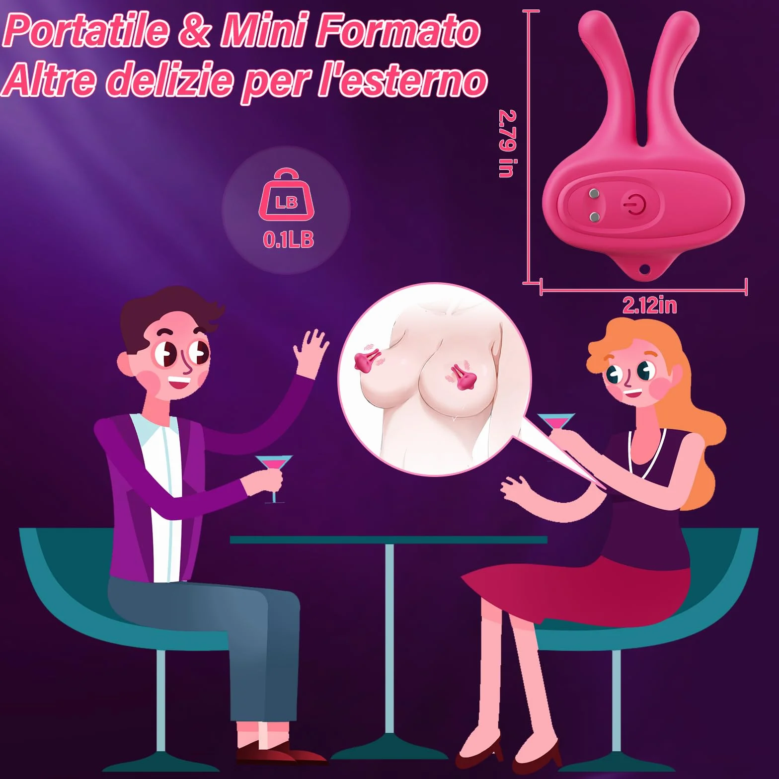 Giocattoli per Capezzoli Vibranti Sex Toys- Rabbit Giocattoli per Donna Morsetti per Seno Vibranti con 9 Modalità di Vibrazione, Vibratore Magnetico per Capezzoli per BDSM er Coppie di Donne