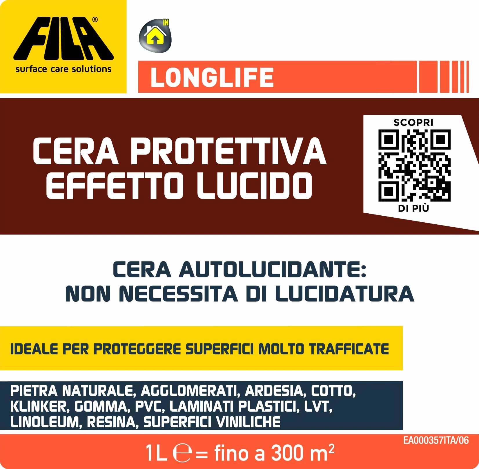 Fila LONGLIFE Cera per Pavimenti Autolucidante 1L