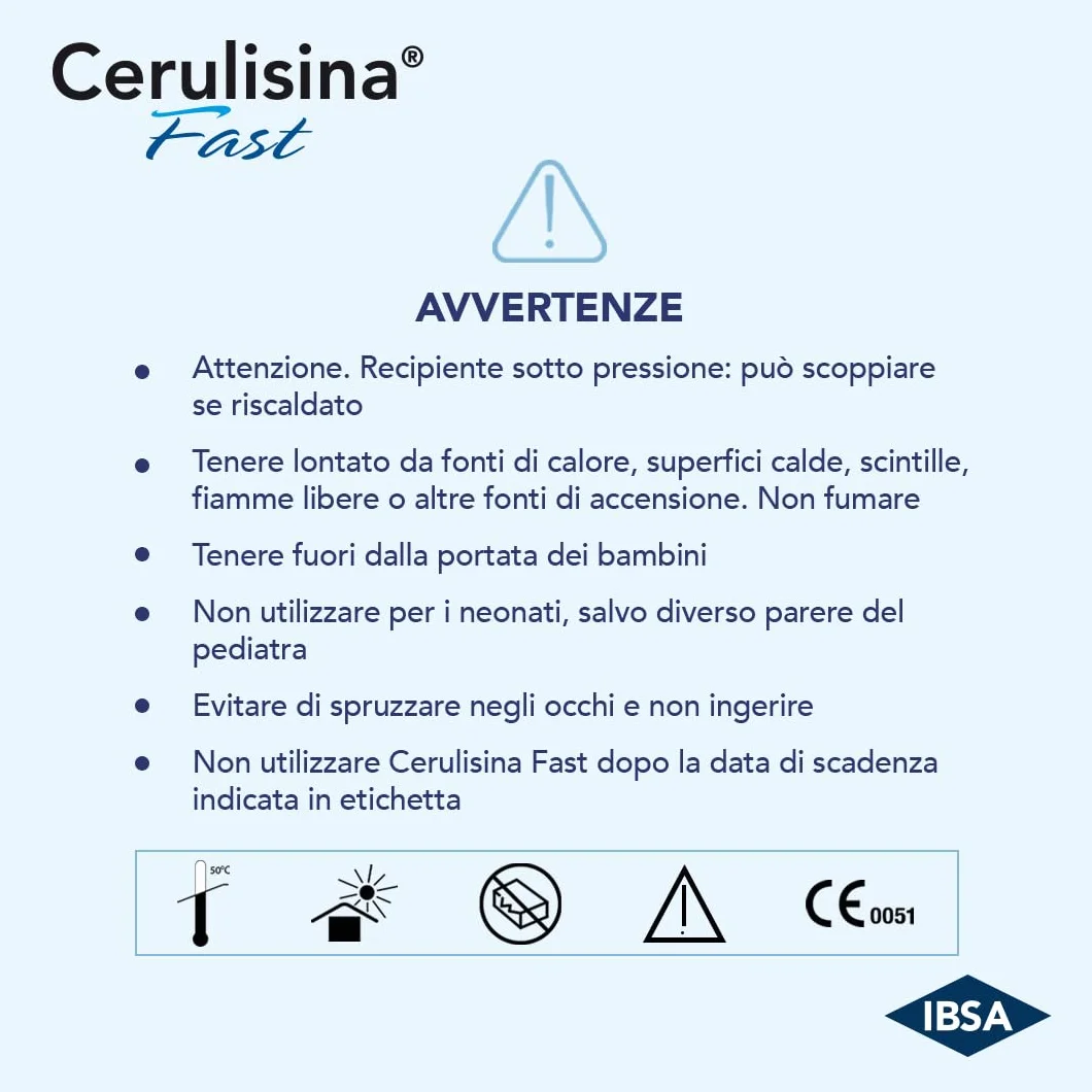 IBSA Cerulisina Fast Spray Auricolare Acqua Di Mare Isotonica Pulizia Orecchio Adulti Bambini