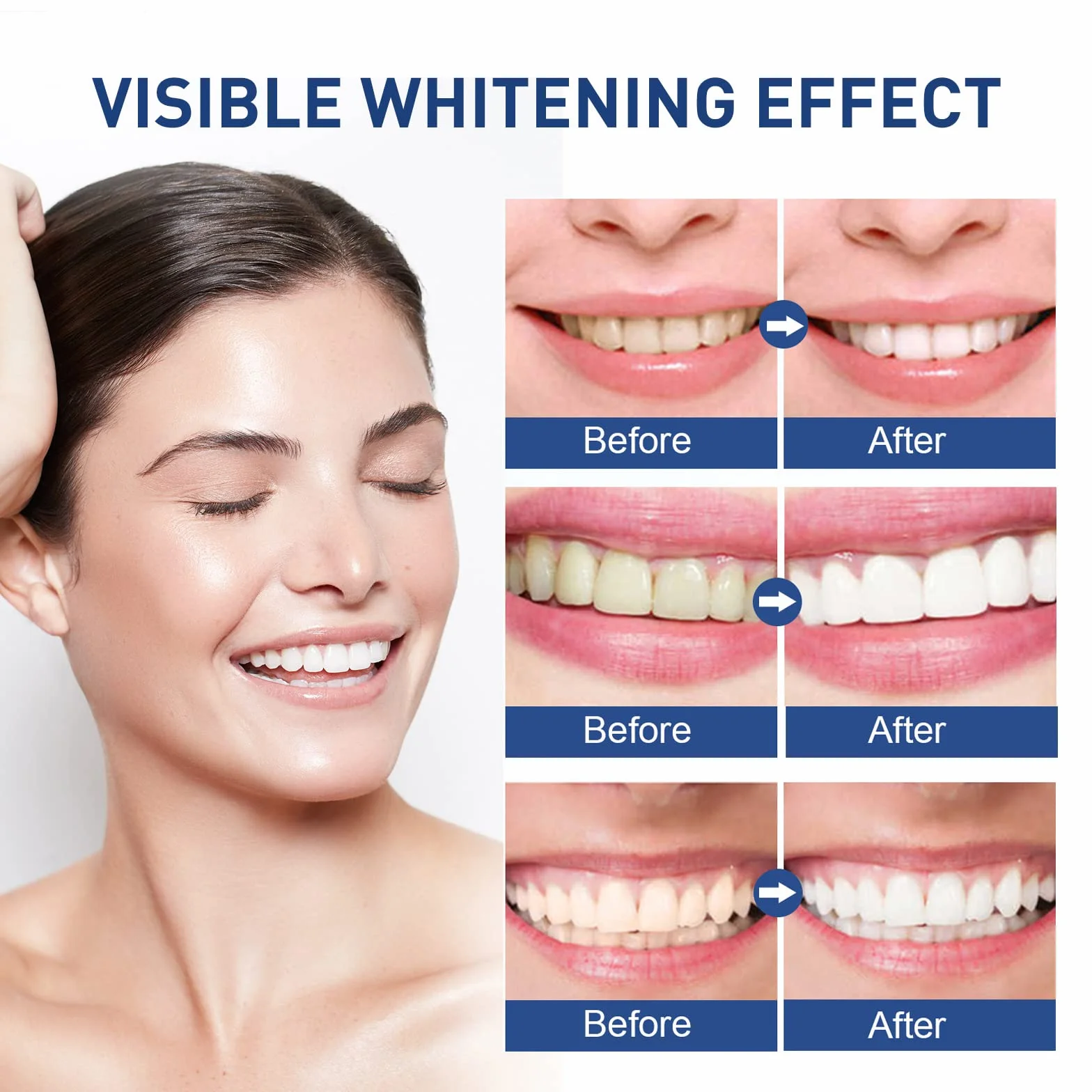 Gel Sbiancante per Denti 2 Pezzi, Vernice Sbiancante Istantaneo per Denti Sensibili, Rimuove Macchie Dentali