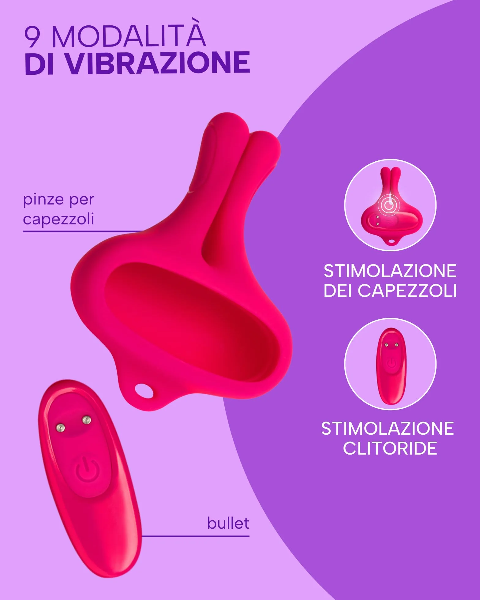 MySecretCase Pinze Vibranti per Capezzoli - Vibratoreper Donna Professionale, Vibratore Sexytoysys Donne, Bdsm Stimolatore Femminile, Sextoy Sessuali per Coppie, Sextoys Paracapezzoli per Coppia