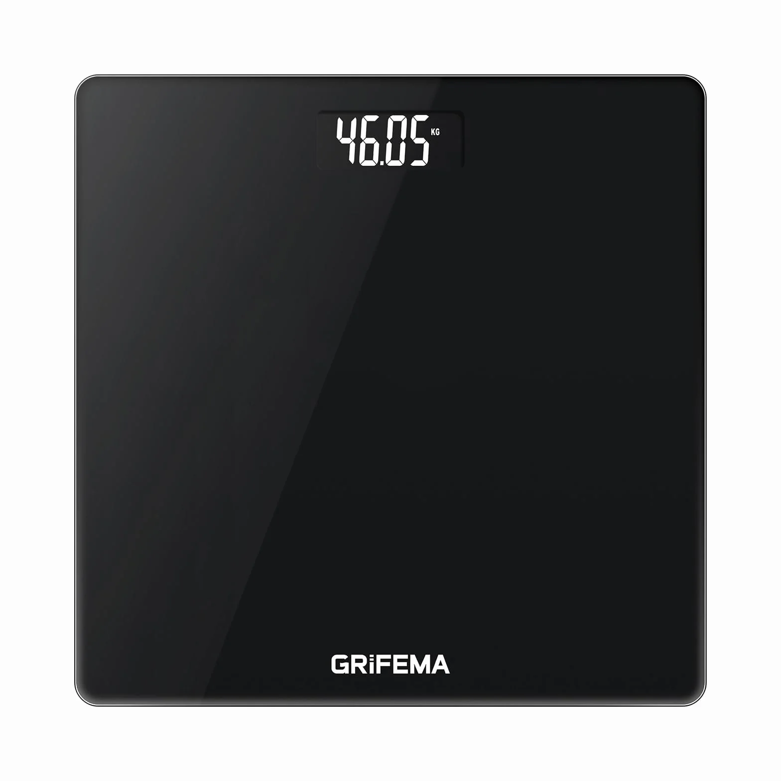 GRIFEMA GA2001-1 Bilancia Pesa Persone Display LCD, Max 150 kg Precisione 50 g, 26x26 cm, Nero