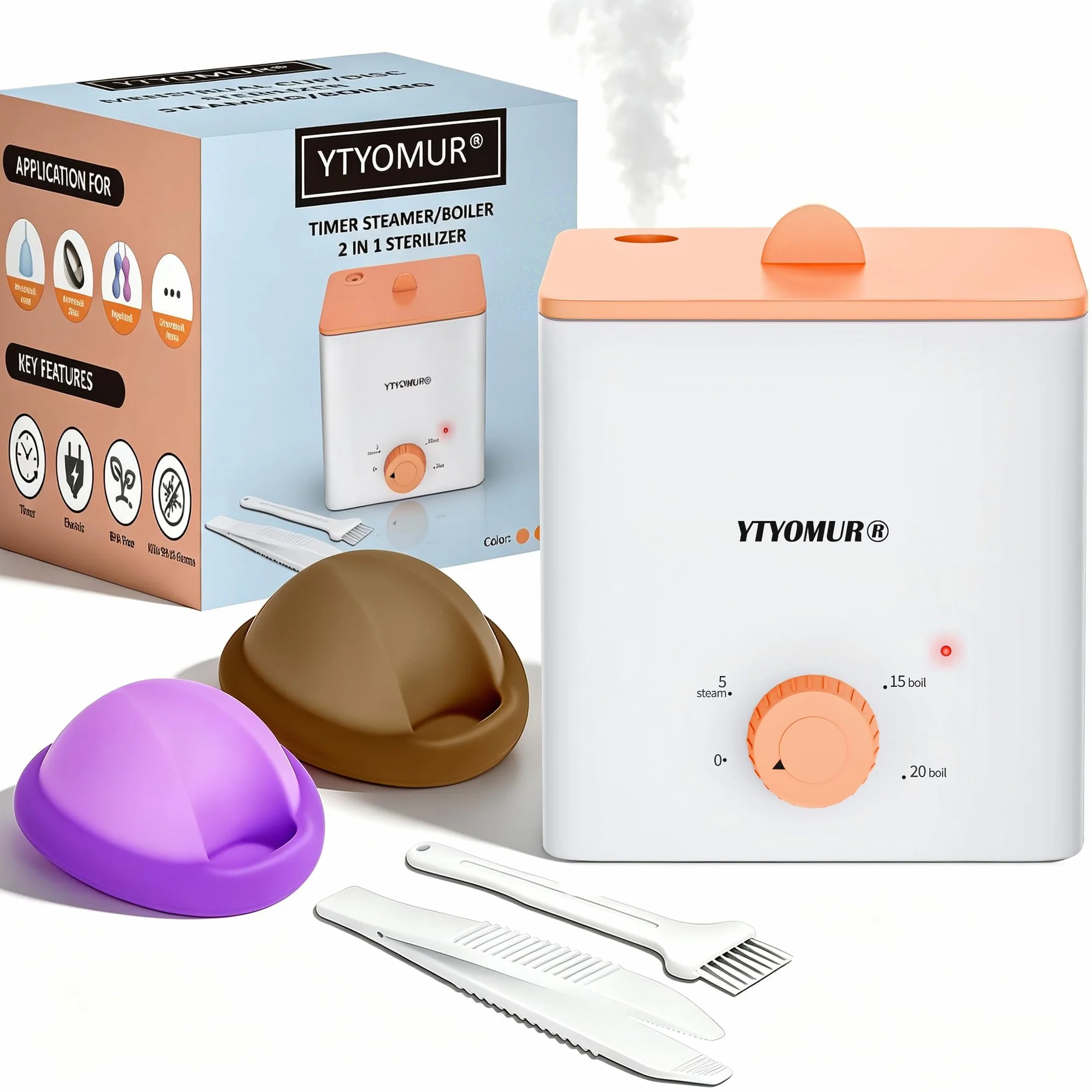 Disco Mestruale con Sterilizzatore - Kit per Coppette Mestruali Riutilizzabile