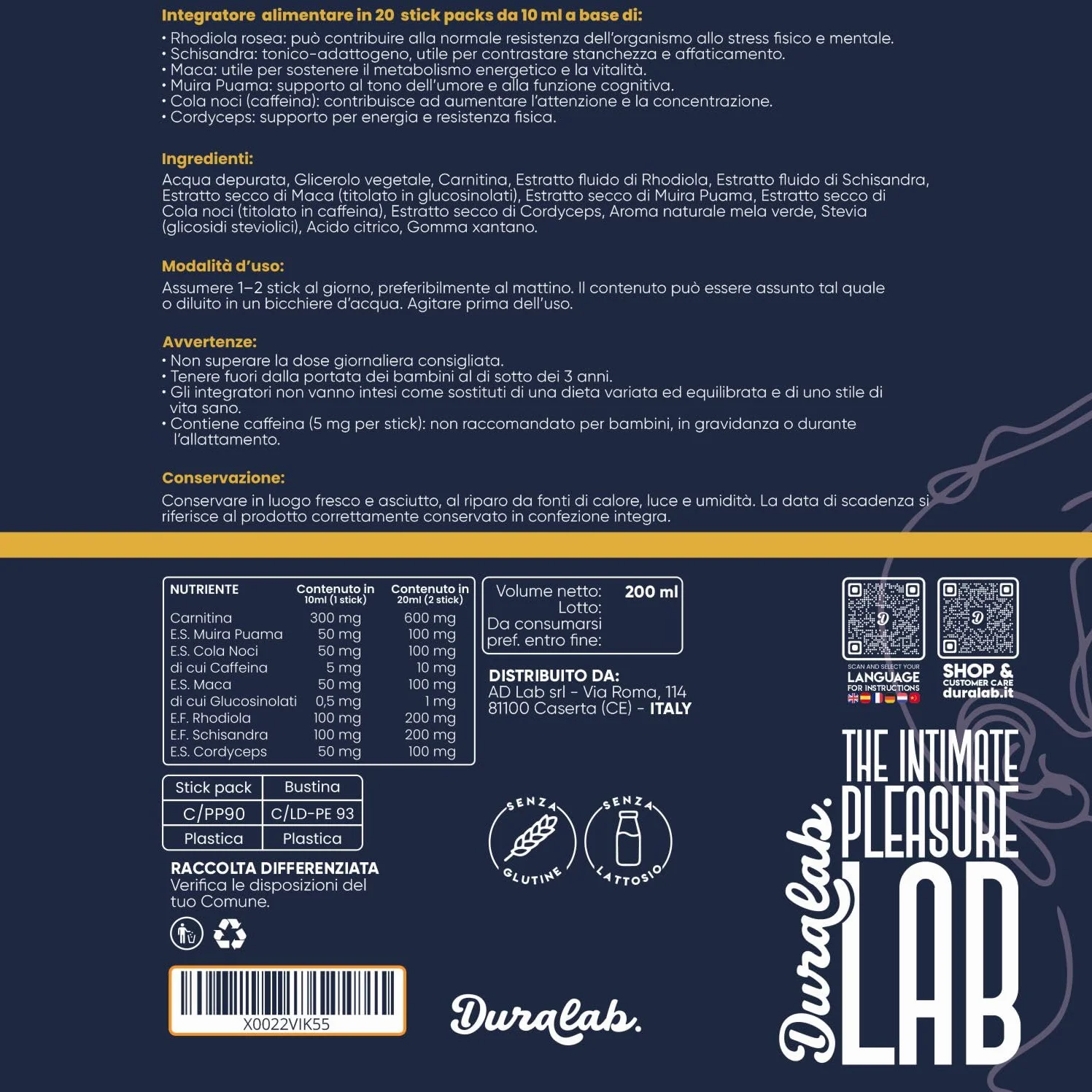 GOLD POWER Integratore Uomo con Maca 200 ml, Muira Puama, Cordyceps, Rhodiola, Schisandra, L-Carnitina Made in Italy – Supporto Energia, Vitalità e Tono Fisico (1 Pezzo)