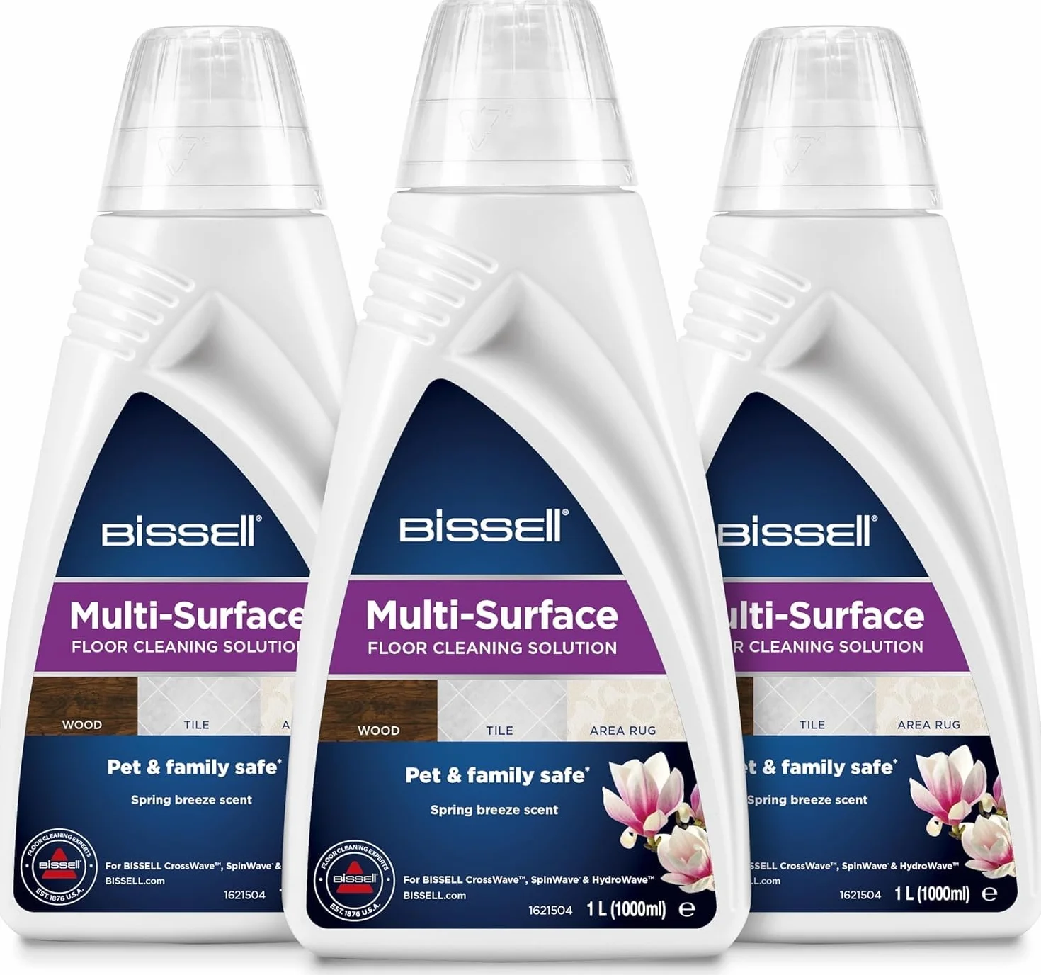 BISSELL Multisuperficie soluzione detergente pavimenti 3 x 1 L per CrossWave SpinWave 2885