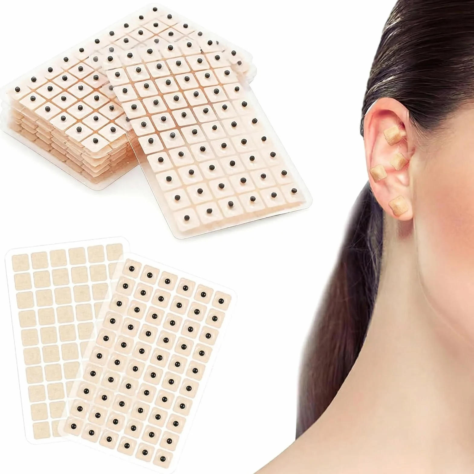 600 Pezzi Cerotti Auricolare (Semi Vaccaria) | Punto Auricolare per Agopressione | Auricoloterapia