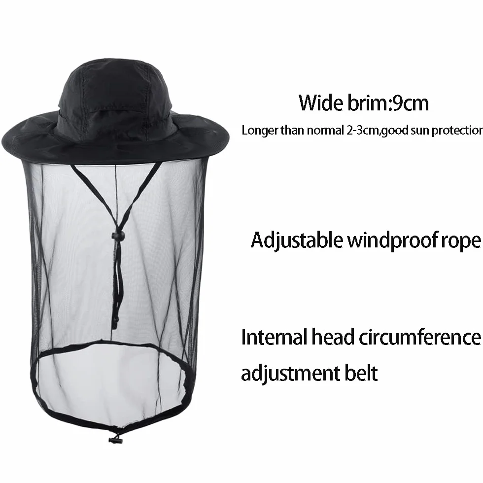Cappello di zanzariera con rete per apicoltura, escursionismo e giardinaggio