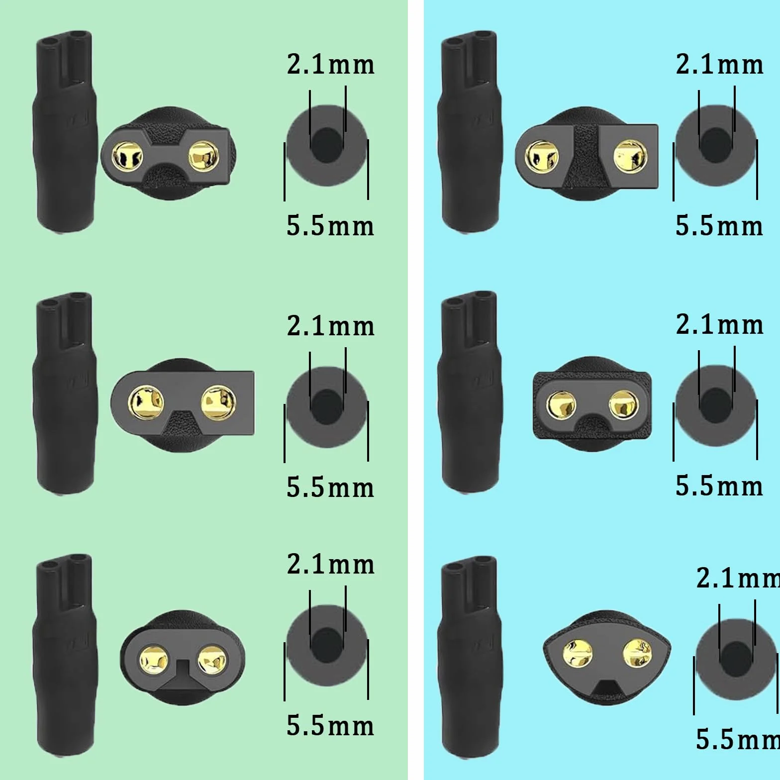Caricabatterie USB Cavo universale con 6 adattatori spina per rasoio Kit caricatore