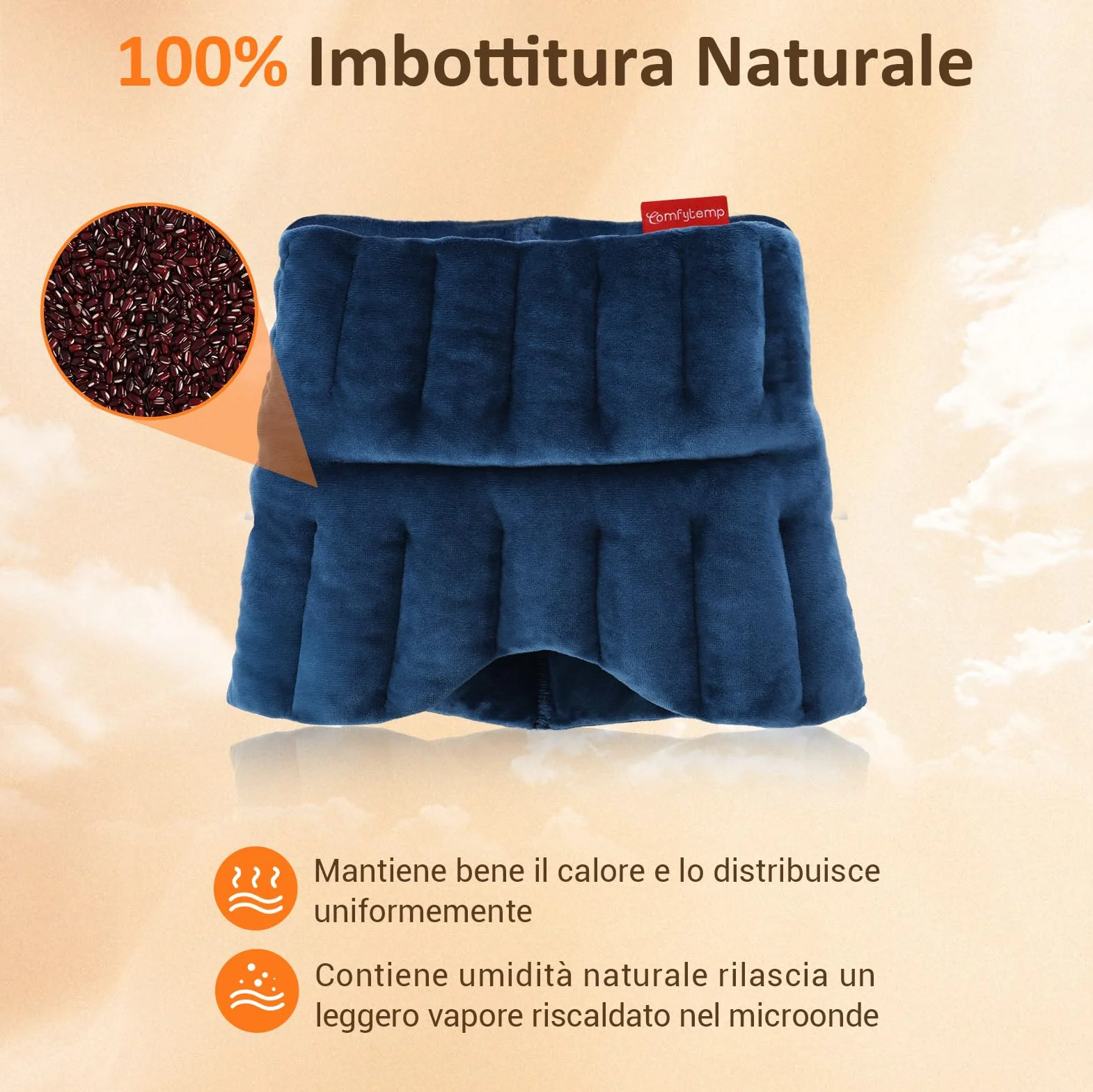 Comfytemp Cappello Riutilizzabile per Emicrania e Fascia Mal di Testa, Alleviare la Pressione Sinusale, Mal di Testa Tensivi e Affaticamento Degli Cchi, Maschera Termica per Gli Occhi