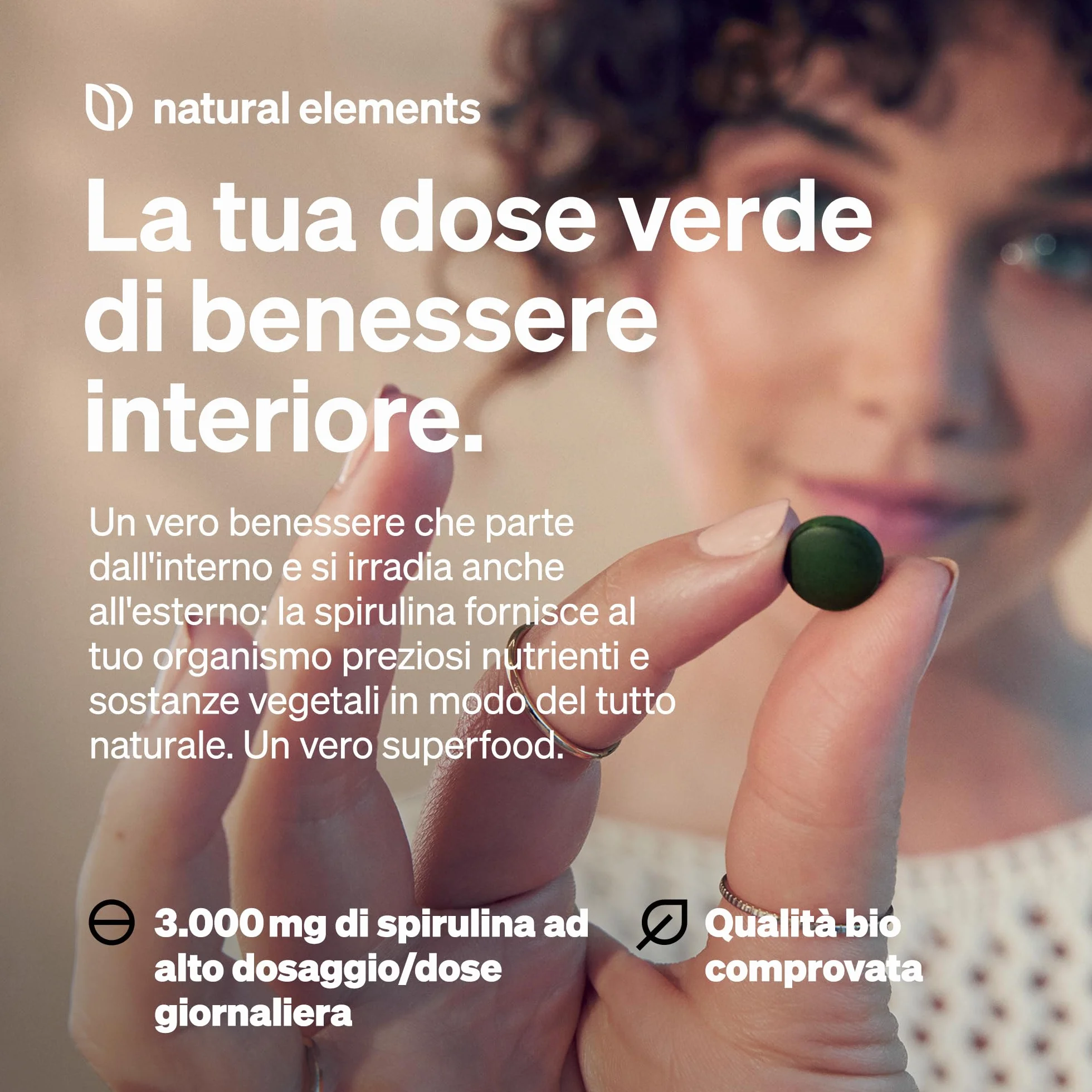 Spirulina Biologica 500 compresse 3000mg vegana ad alto dosaggio