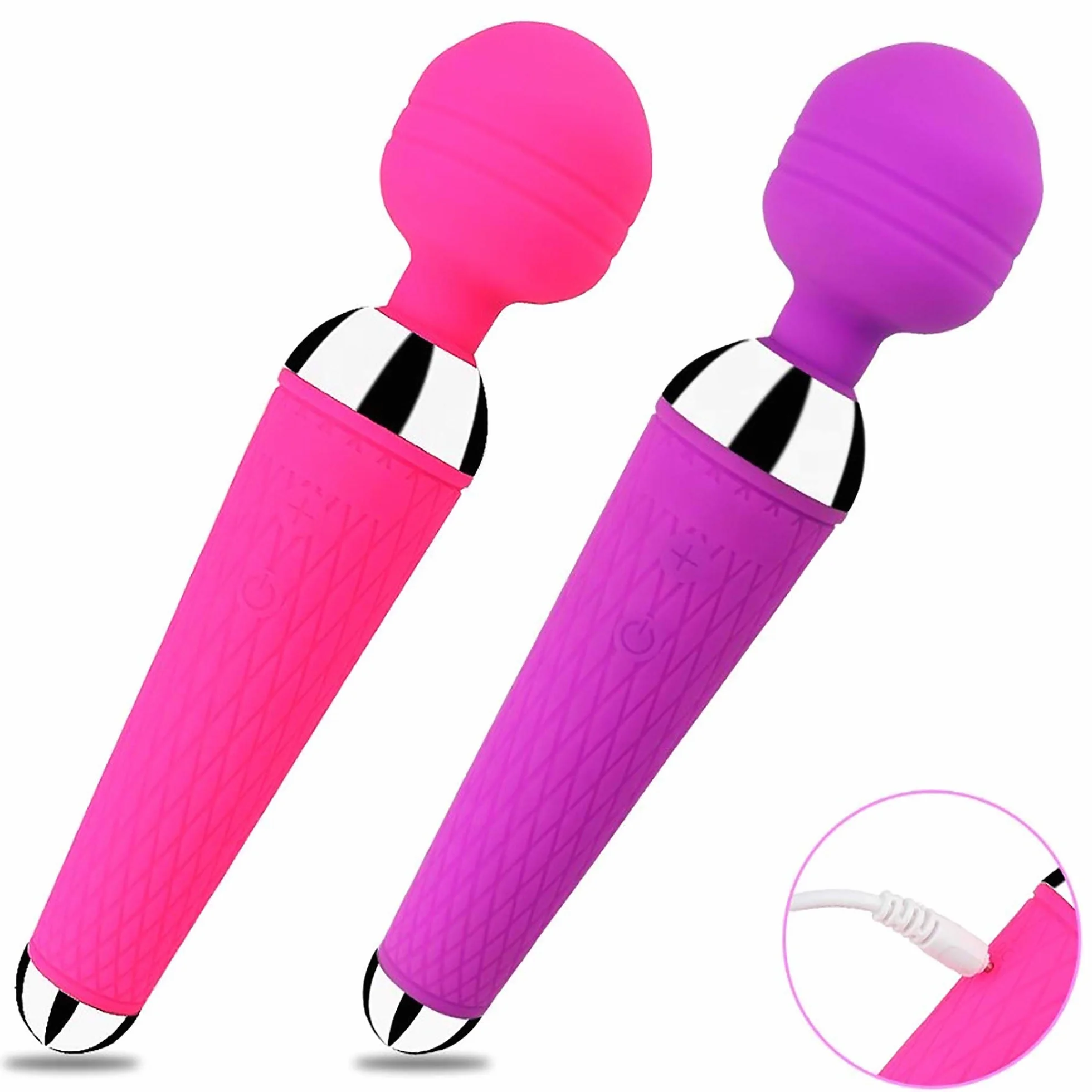 MASSAGGIATORE CLITORIDE VIBRATORE VAGINALE ANALE DILDO DONNA VIBRANTE 20CM J75 (Viola)