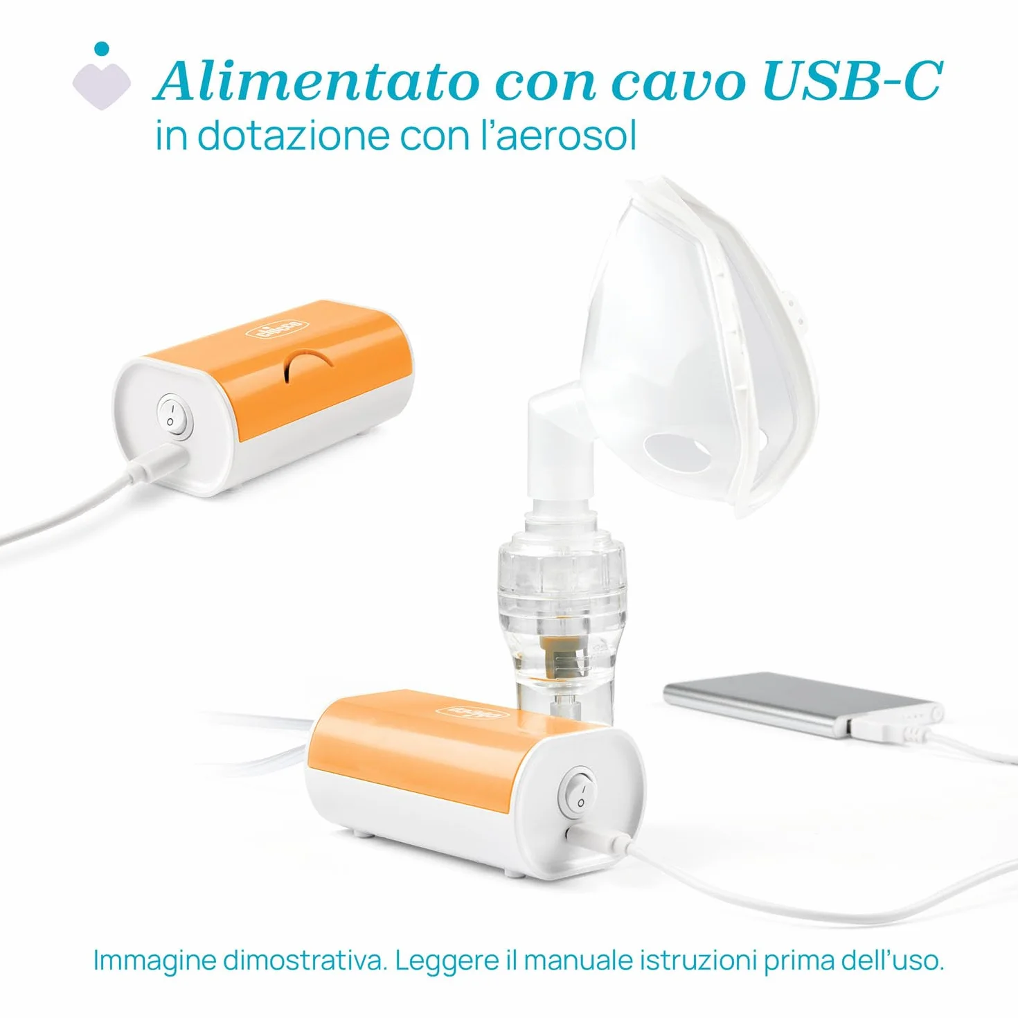 Chicco Nebulizzatore a Micropistone Portatile Silenzioso per Bambini e Adulti