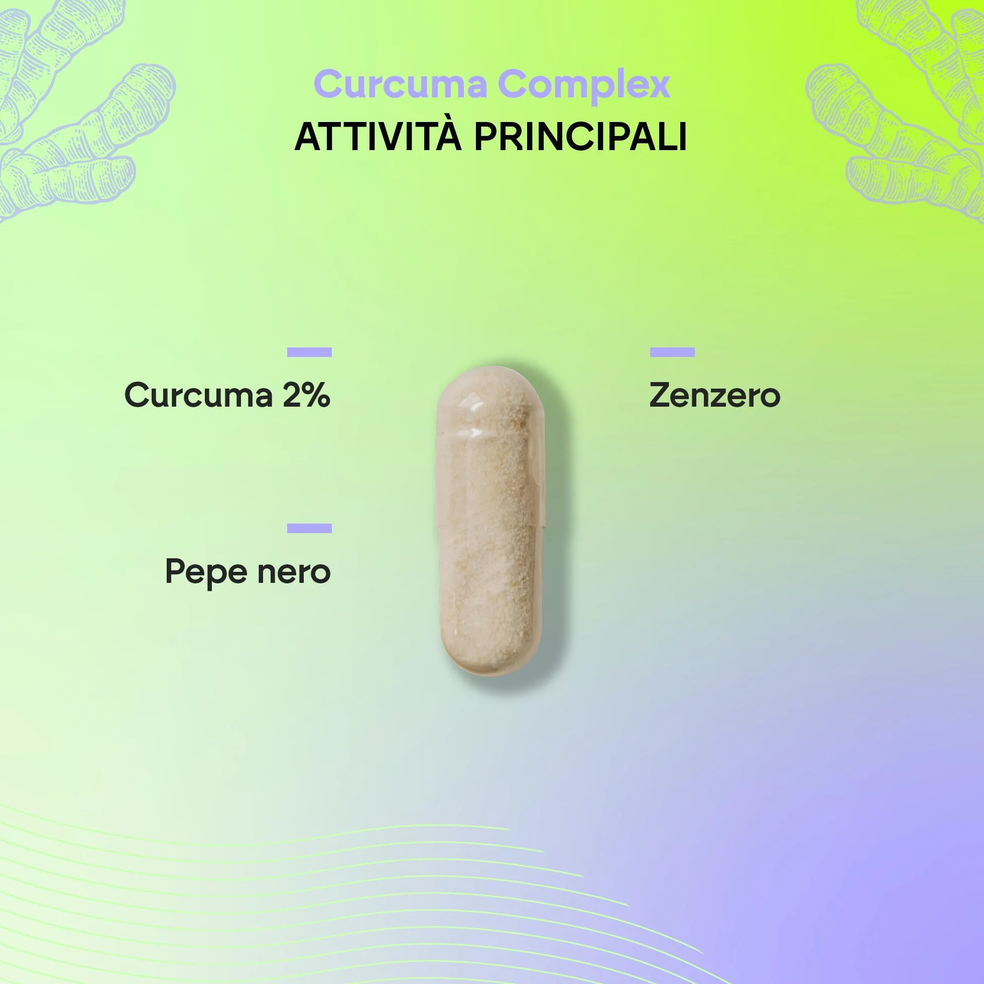 Nutralie Curcuma BIO Capsule 1420mg Curcumina e Piperina Zenzero Pepe Nero 120 Capsule