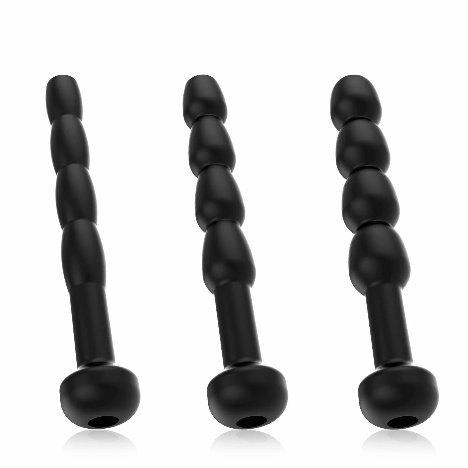 Roluck Set di Dilatatori Uretrali per Uomo, Catetere in Silicone, Sex Toys SM per Massaggio Prostatico, Perline Uretrali (3 Pezzi)