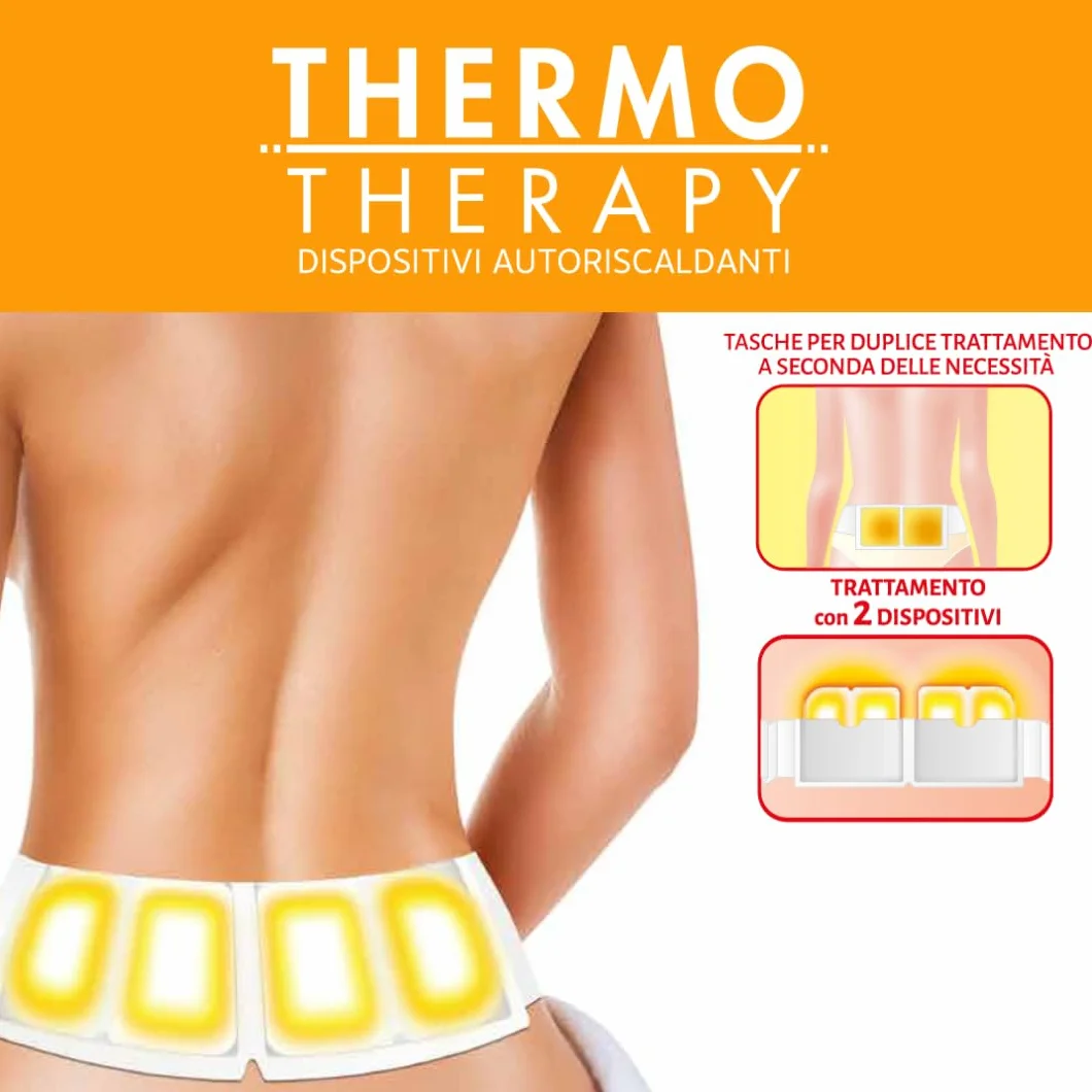 Thermo Therapy Ricarica Fascia Ricaricabile per Dolore Schiena, Calore 12 Ore, 4 Dispositivi Autoriscaldanti