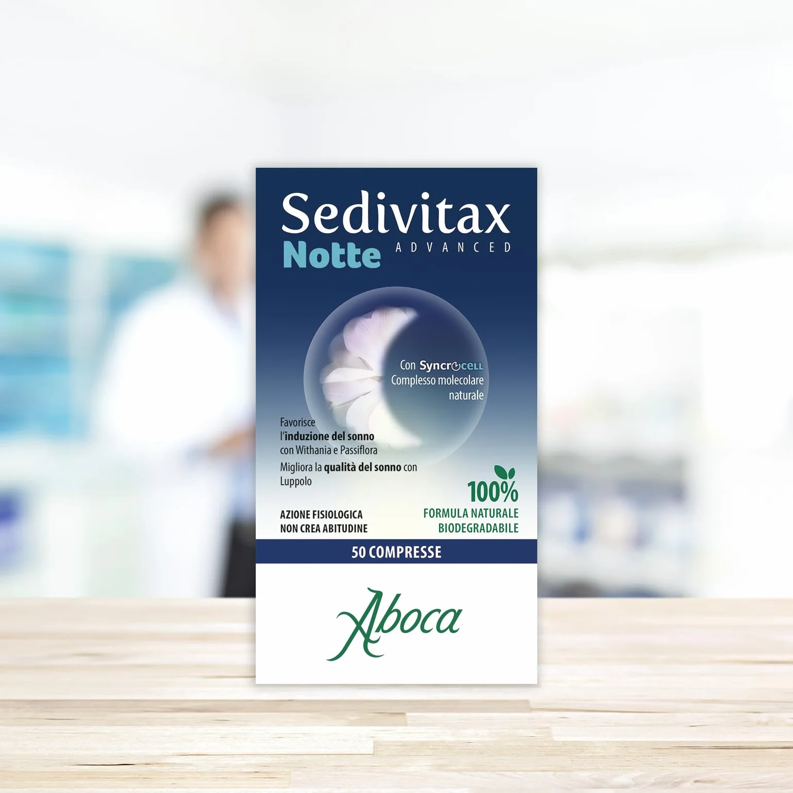 Aboca Sedivitax Notte Advanced Integratore Alimentare 50 Compresse con Withania, Passiflora e Luppolo - Favorisce l'Induzione e la Qualità del Sonno - Formato Convenienza