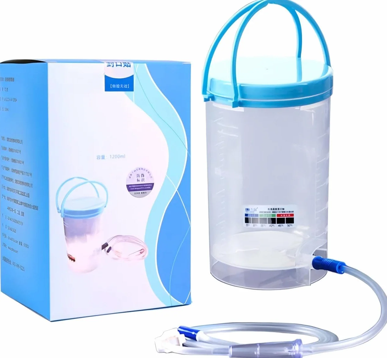 Irrigatore Colonico Irrigazione Clistere Dispositivo Pulizia Del Colon,1200ML Clistere Set Clistere Kit Compreso 10 Pezzi Di Tubo Intestinale, 25CM Tubo Intestinale