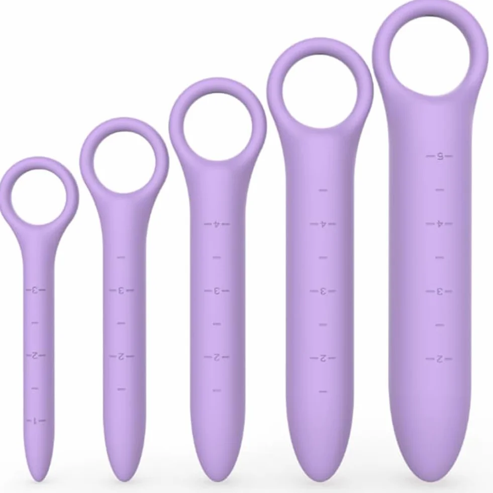 Dilatatori Silicone 5 Pezzi Dilatatore Vaginale Ano Donna Uomo Viola