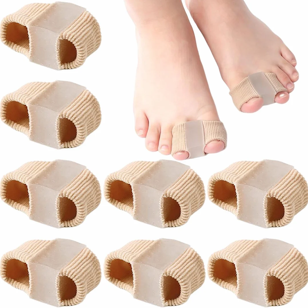 Separatori Alluce Valgo in Gel per Dita Sovrapposte, 8 Pezzi, Correttore Valgo Riutilizzabile