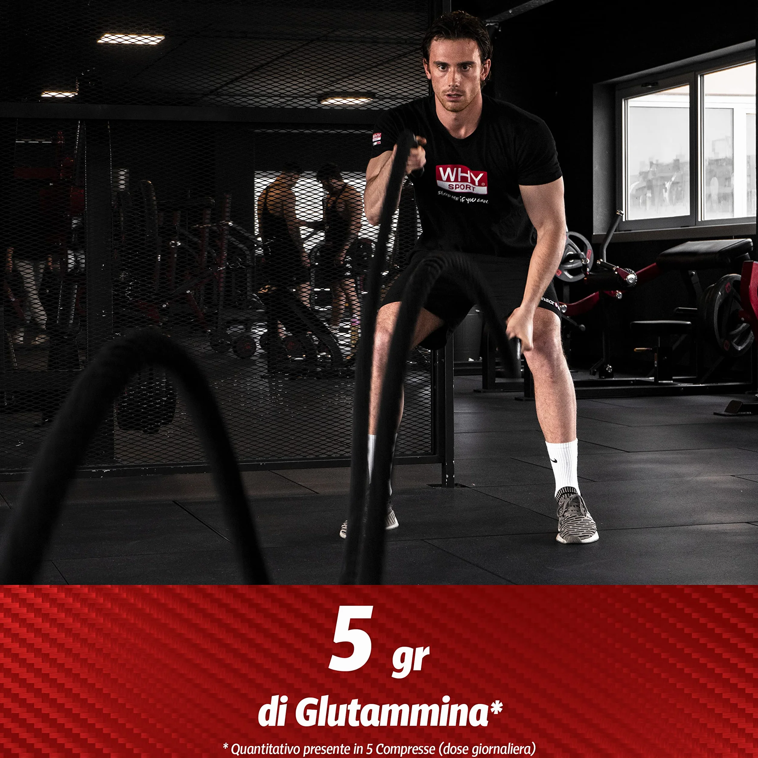 WHY SPORT GLUTAMMINA 1000 – Amminoacidi - Integratore Alimentare a Base di L-Glutammina – 100 Compresse