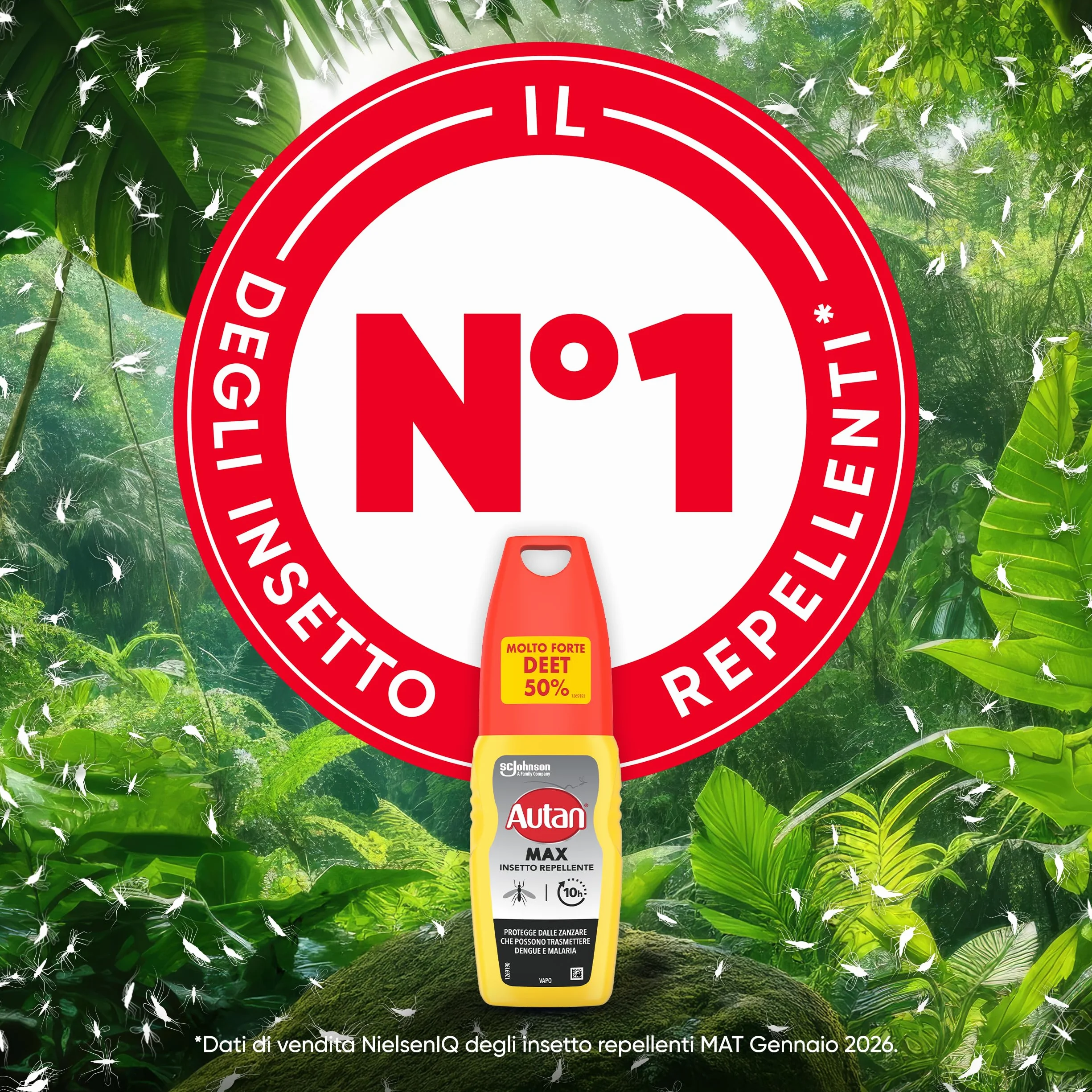 Autan Max, Deet 50%, Spray Antizanzare, Insetto Repellente, Viaggi Tropicali e Zone Infestate, Protezione fino a 10 ore, Contro Zanzare che Possono Trasmettere Dengue e Malaria, 1 Confezione da 100ml