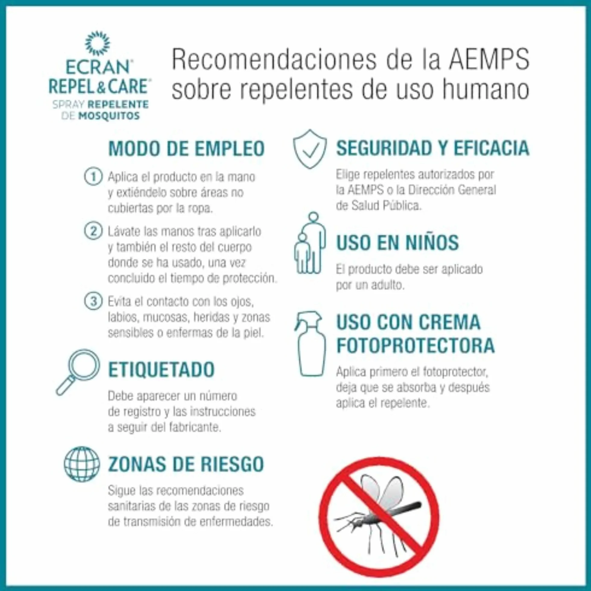 Ecran Repel&Care Mosquitos Vapo 100 Ml