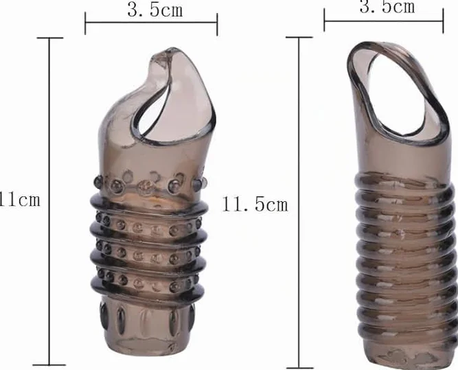 Aumento del pene da uomo – aiuto per l'erezione – manicotto massaggiante in silicone, più piacere, più a lungo – stimolazione del piacere femminile grazie al diametro ampliato