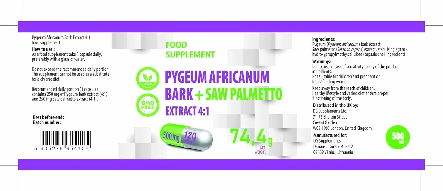 Hepatica Saw Palmetto Serenoa repens estratto 4:1 500 mg 120 capsule vegane