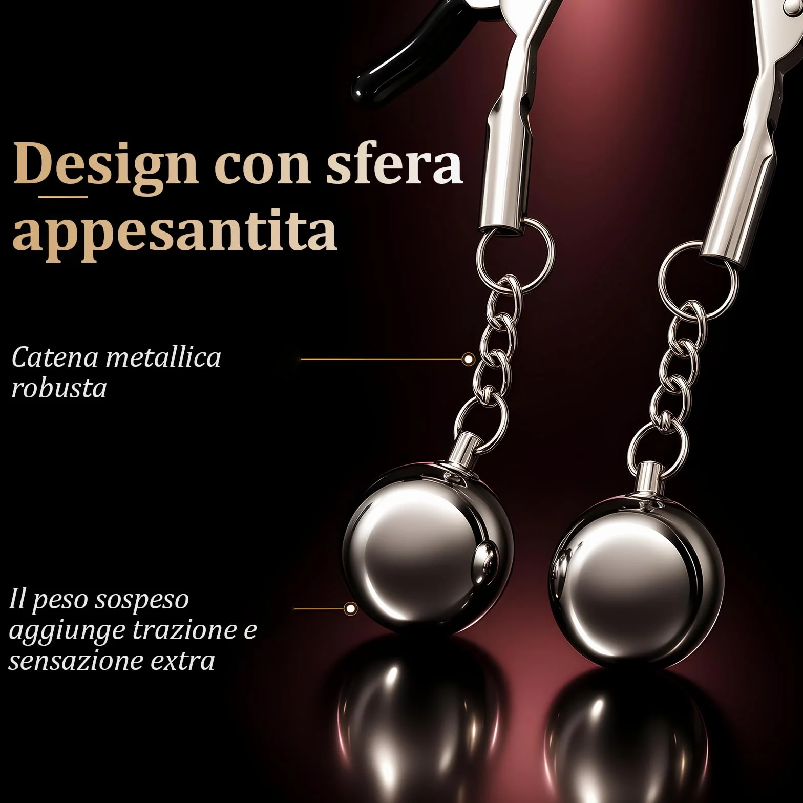 Pinze per Capezzoli Donna Morsetti per Capezzoli Regolabili Stimolatore Clitoride Femminile Labia Clip BDSM Giocattoli Sessuali per Uomini e Donne SM Bondage