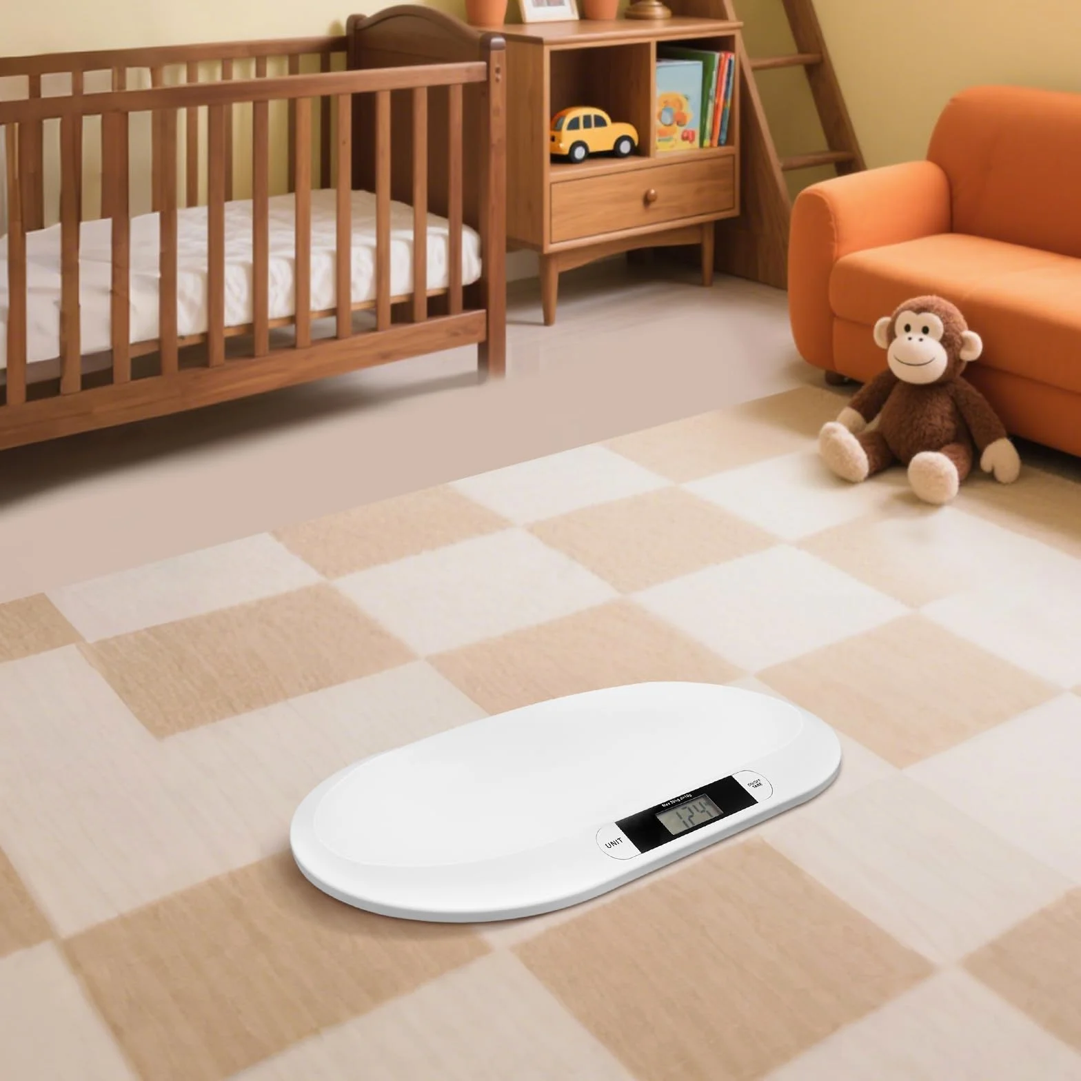 Bilancia digitale per bambini con display LCD, pesa animali multiuso fino a 20 kg