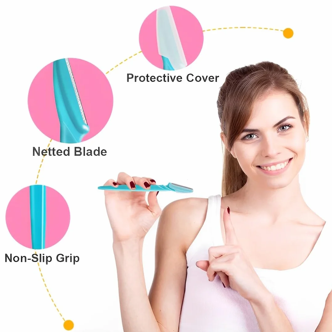 WeddHuis 9 Pezzi Rasoio Sopracciglia Rasoio Viso per Donne Eyebrow Shaper