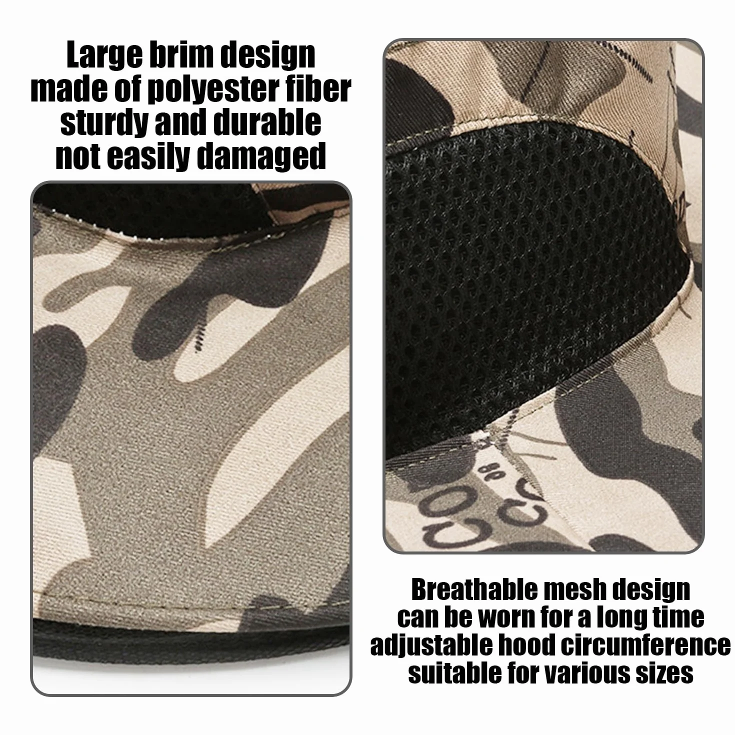 Cappello da sole anti-zanzara pieghevole portatile con custodia