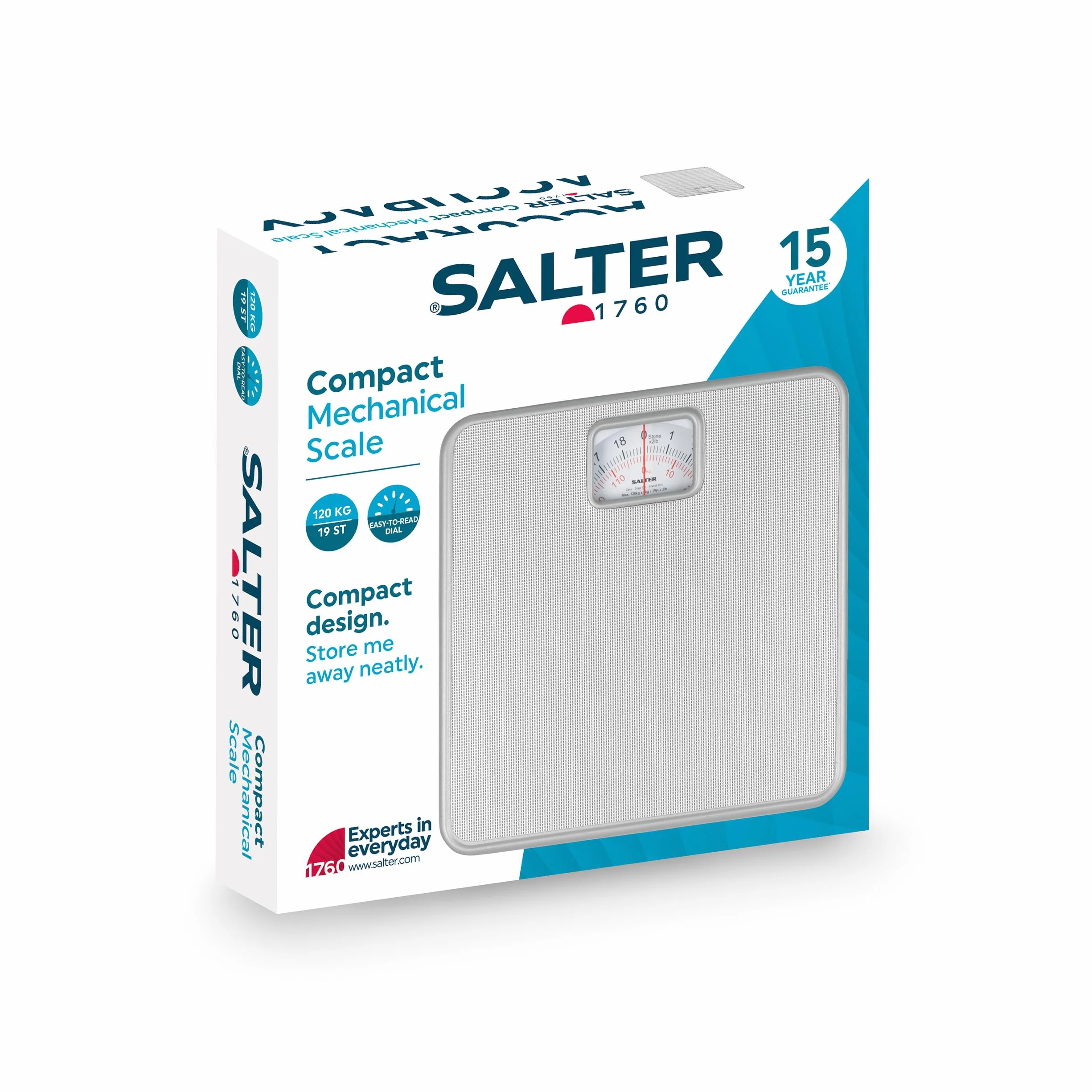 Salter 433 SVDR Bilancia pesapersone meccanica da bagno argento 120 kg