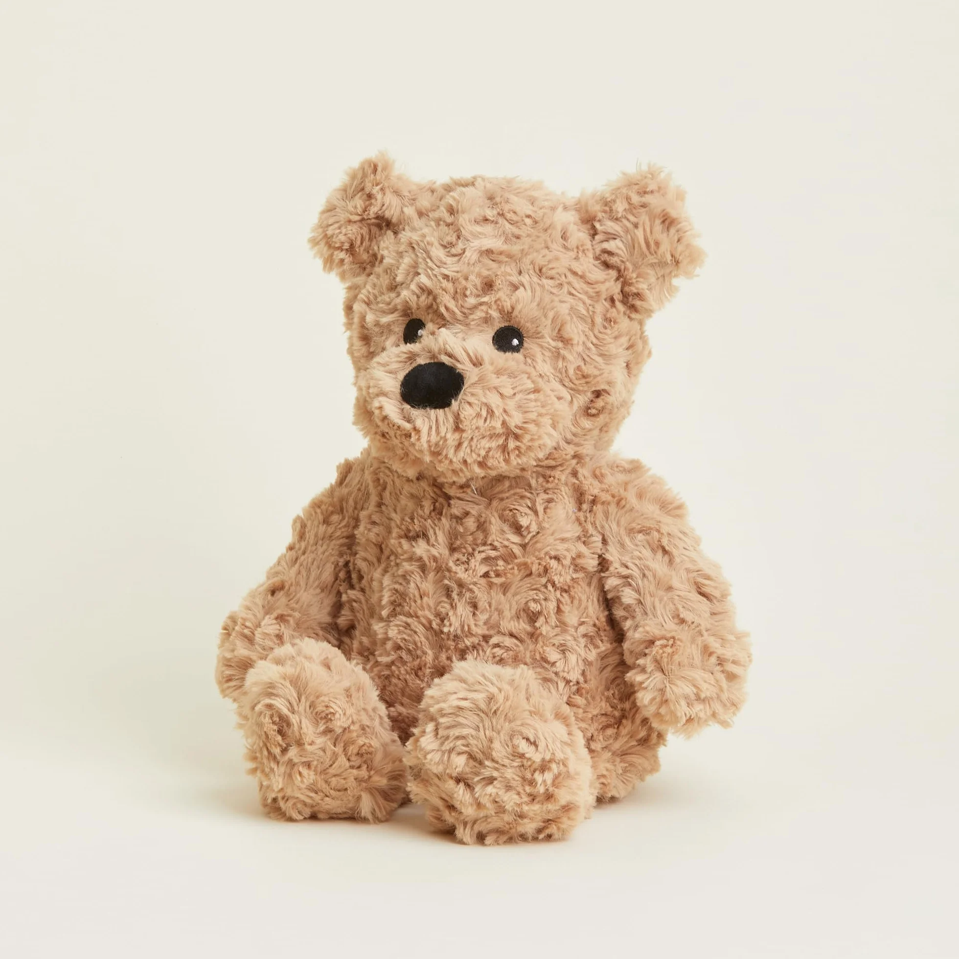 Warmies Peluche Orsetto Riccio Marrone Pesato Utilizzabile nel Microonde con Profumo di Lavanda Francese, Borsa di Grano Caldo o Freddo per un fresco relax e un caldo sollievo